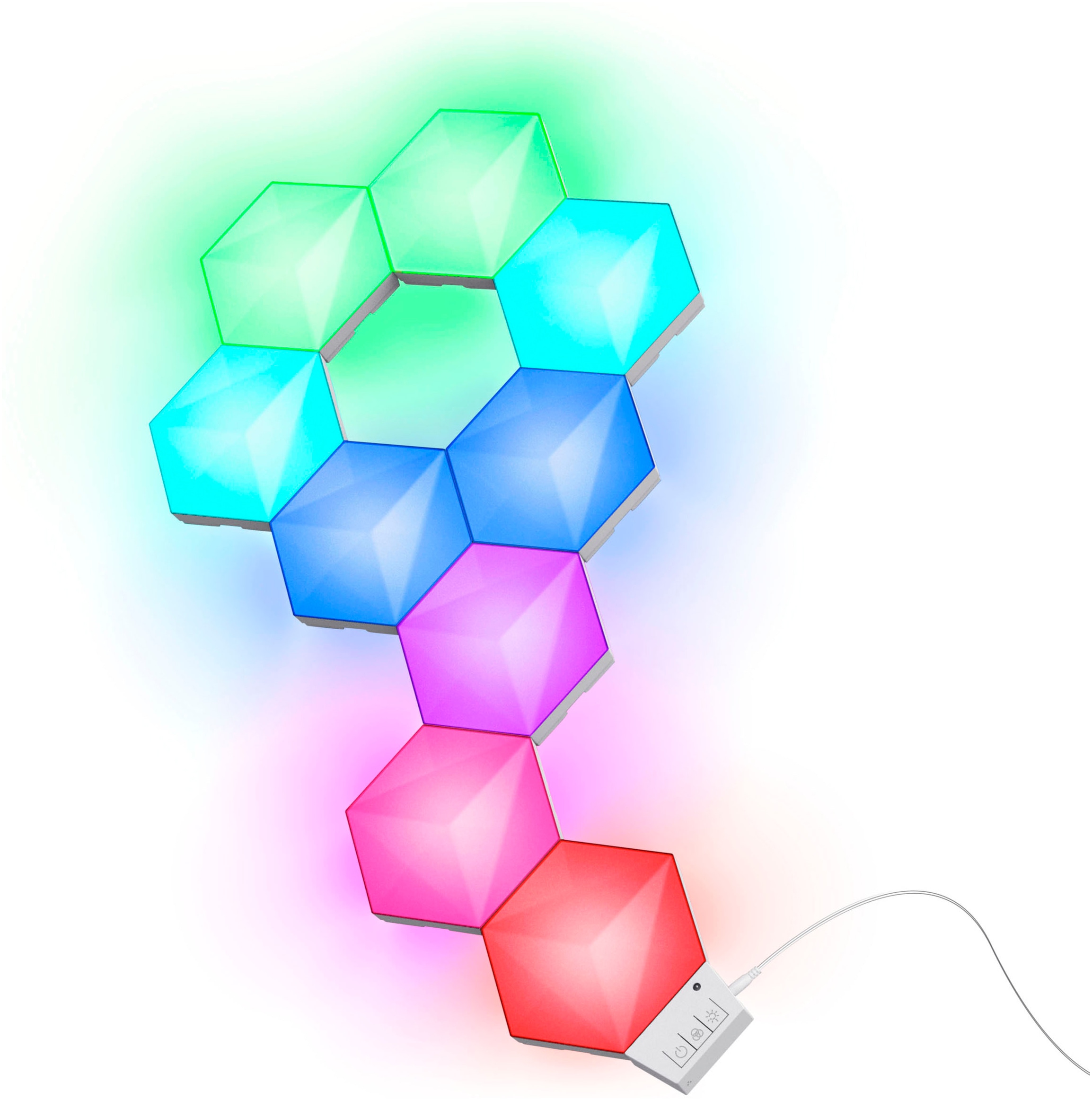 Trust Flächenleuchte »GXT 902 VYBZ Sechseckige RGB-Lichtpaneele«, (Packung, 9 St.)