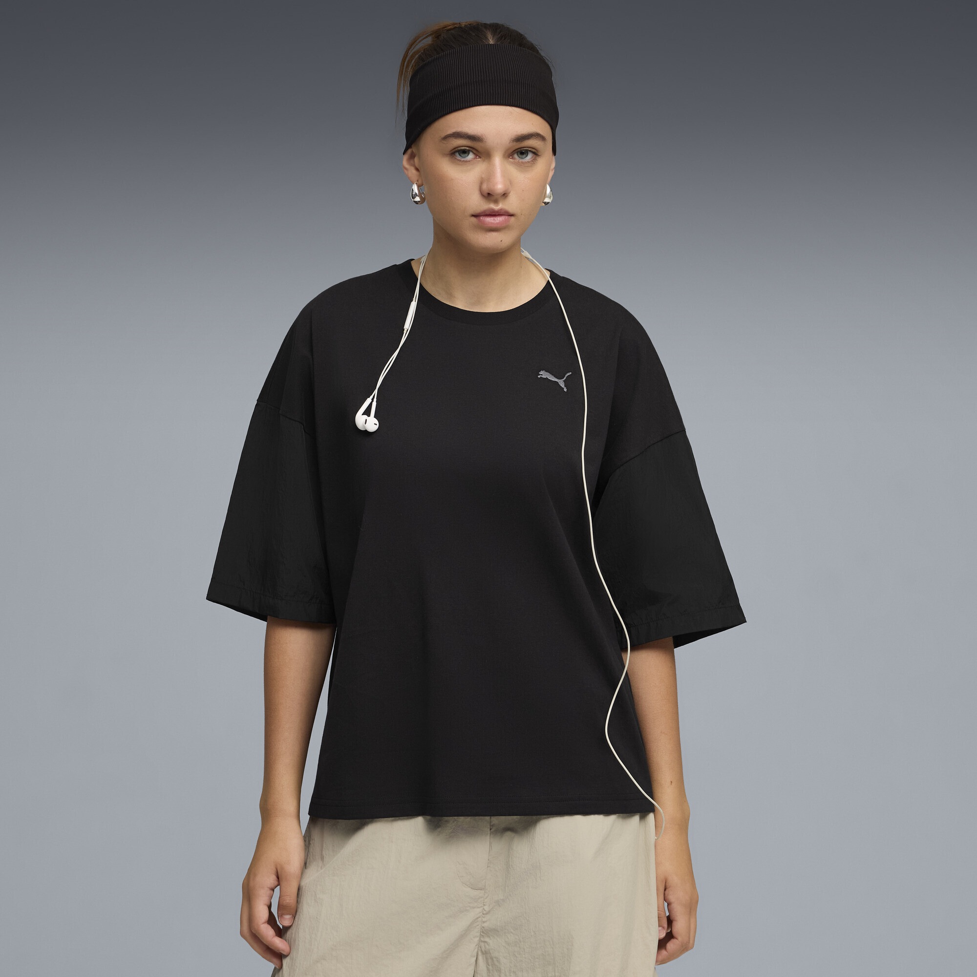 Puma HER Oversized T-Shirt Women Black XL 4