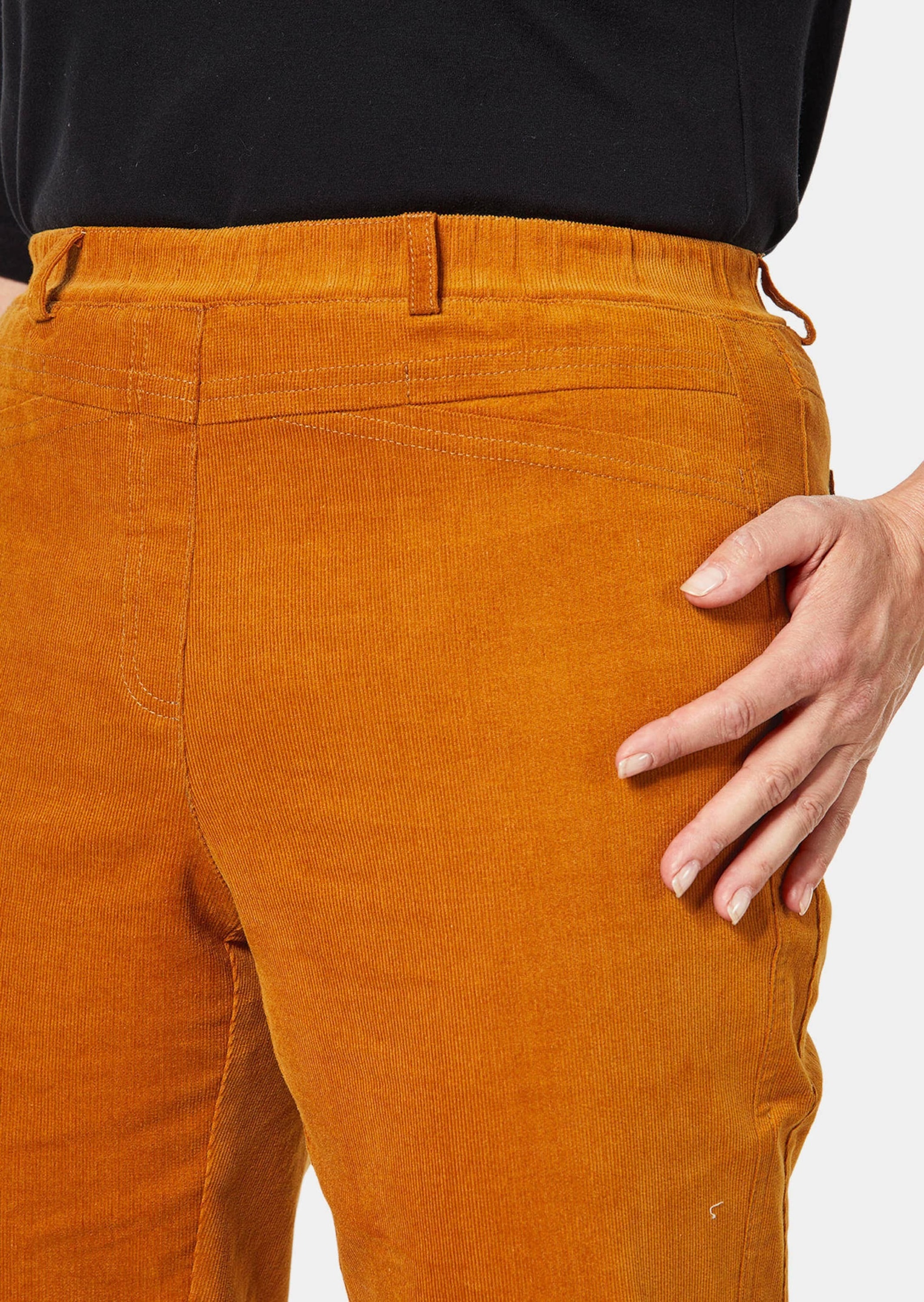 GOLDNER Schlupfhose »Cordhose LOUISA Supersofte Cordhose LOUISA mit aufwendiger Schnittführung«
