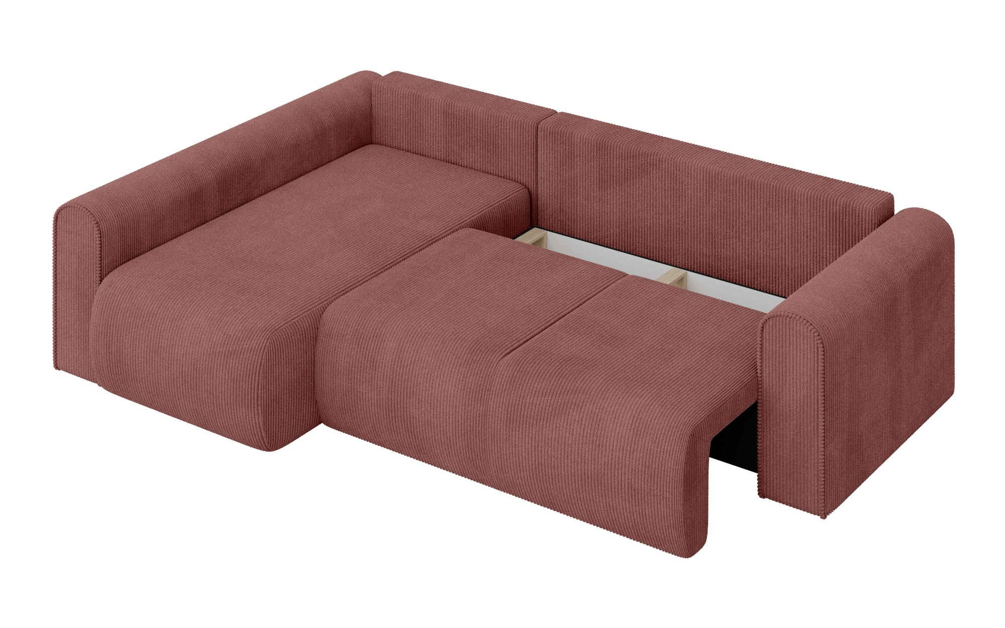 INOSIGN Ecksofa »Zacharia wahlweise Schlafsofa mit Bettkasten, B/T/H 250/166/86 cm«, L-Form mit Wellenunterfederung, Ottomane rechts oder links bestellbar