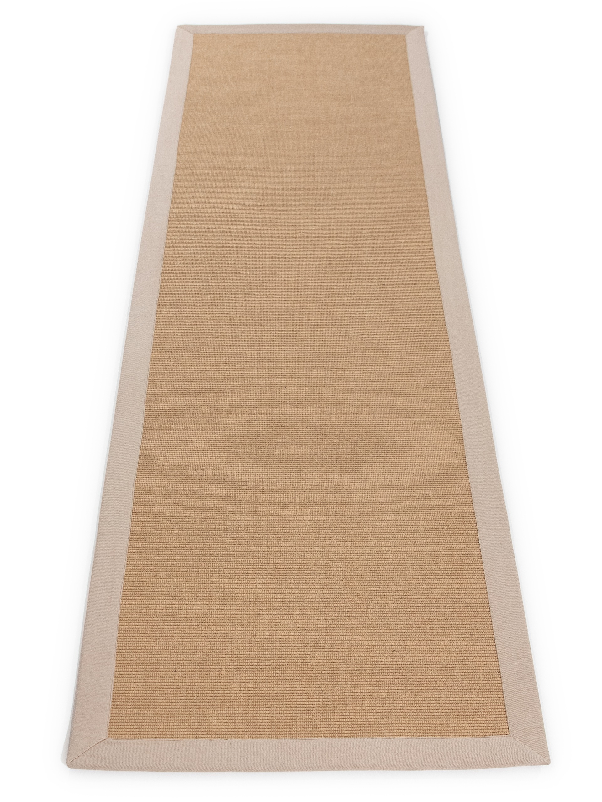 Sisalteppich CARPETFINE "Sisal , auch als Läufer erhältlich", beige, B:75cm H:5mm L:300cm, Sisal, Teppiche, Sisalteppich, mit farbiger Bordüre, Anti Rutsch Rückseite, viele Größen, Wohnzimmer 2