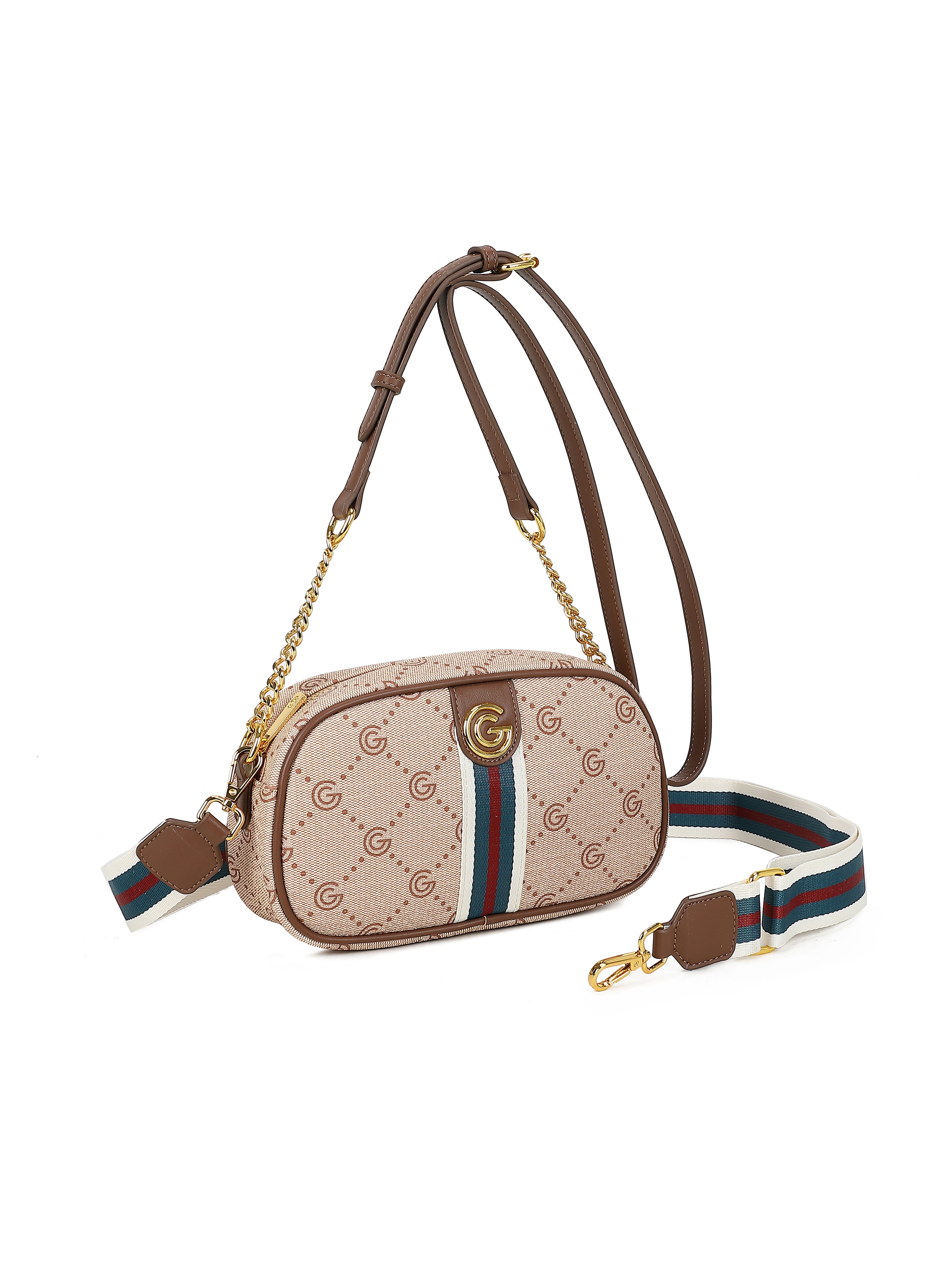 GABRIELLA G By Gabriella Gucci Umhängetasche »VALENCIA« Damen Handtasche, Schultertasche mit modischen Kontrastbesätzen