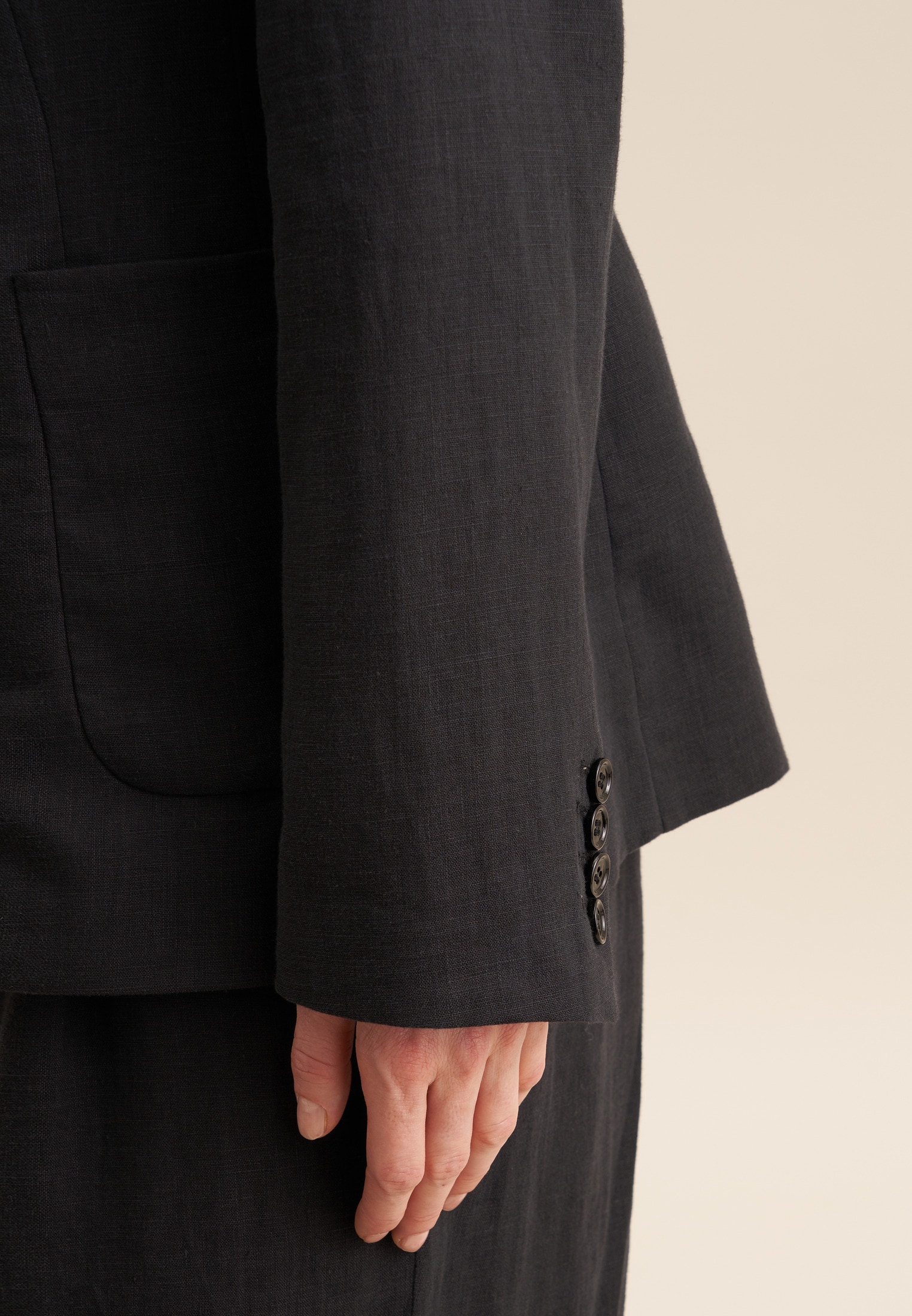 seidensticker Leinenblazer »Schwarze Rose«, zweireihig