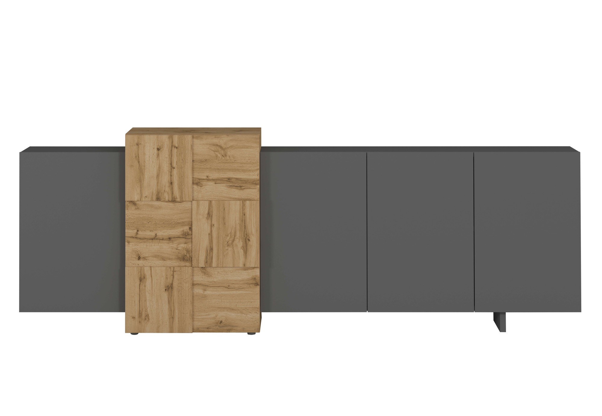 OTTO home Sideboard »Sideboard NEXOS, Kommode, Schrank, Kredenz« 1 Stk. tlg. Mit 5 Drehtüren, 8 geschlossenen Fächern, reversibel, B. 210 cm
