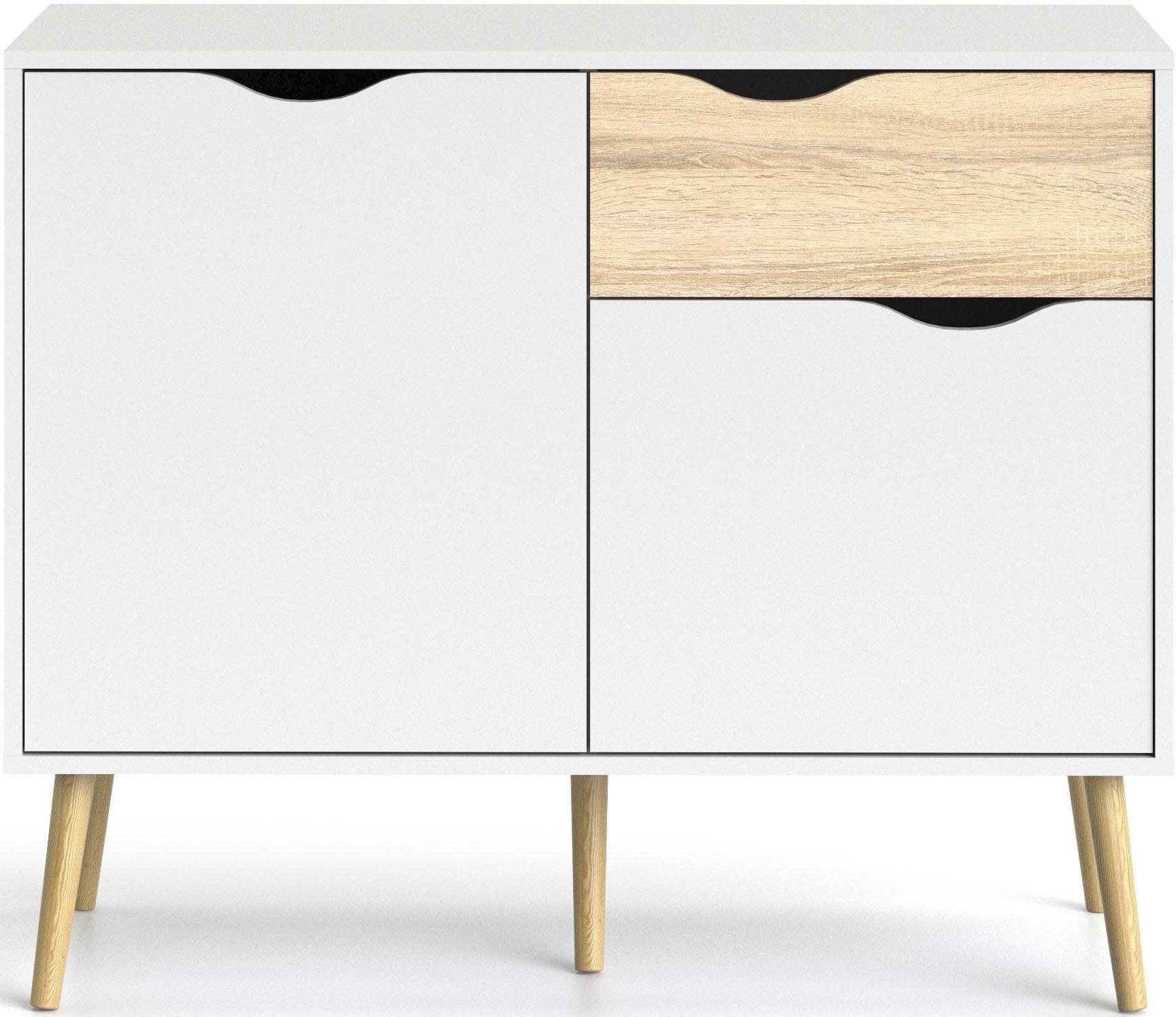andas Sideboard »Oslo Aufbewahrung, Schubladenschrank«, Kommode mit 2 Türen, 1 Schublade, Breite 99 cm, Höhe 81 cm