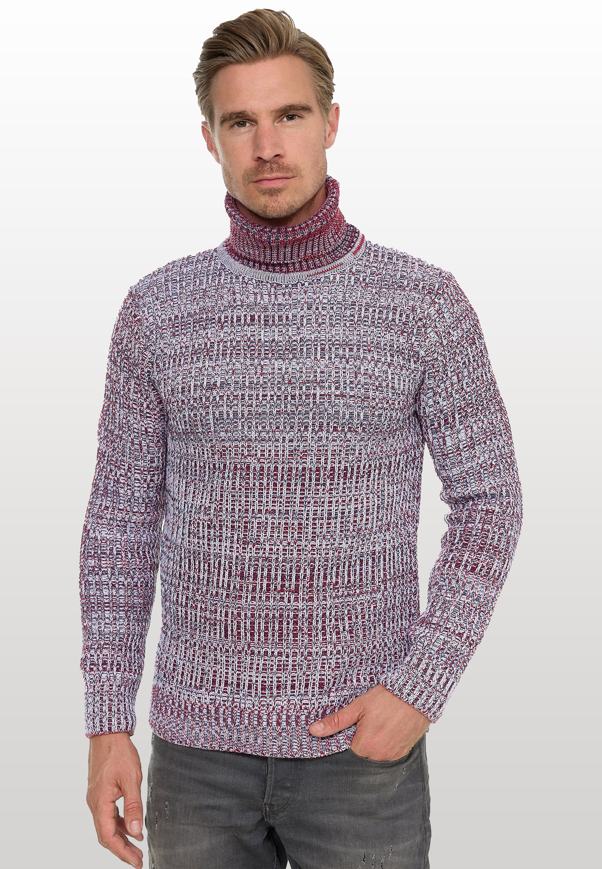 Rollkragenpullover, im angesagten Strickdesign