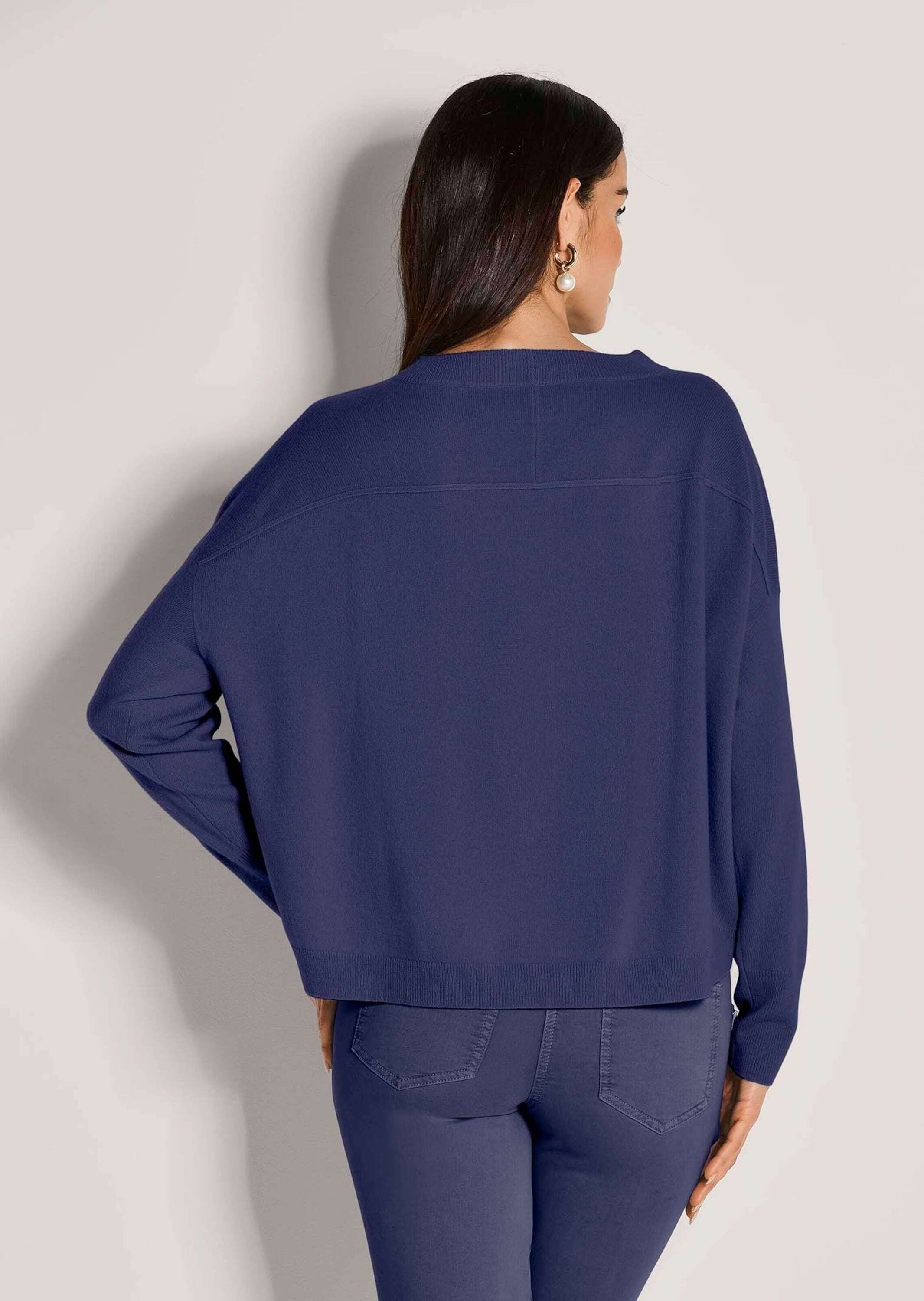 MADELEINE Longpullover »Pullover Kurzer Oversize-Pullover mit Kaschmir«