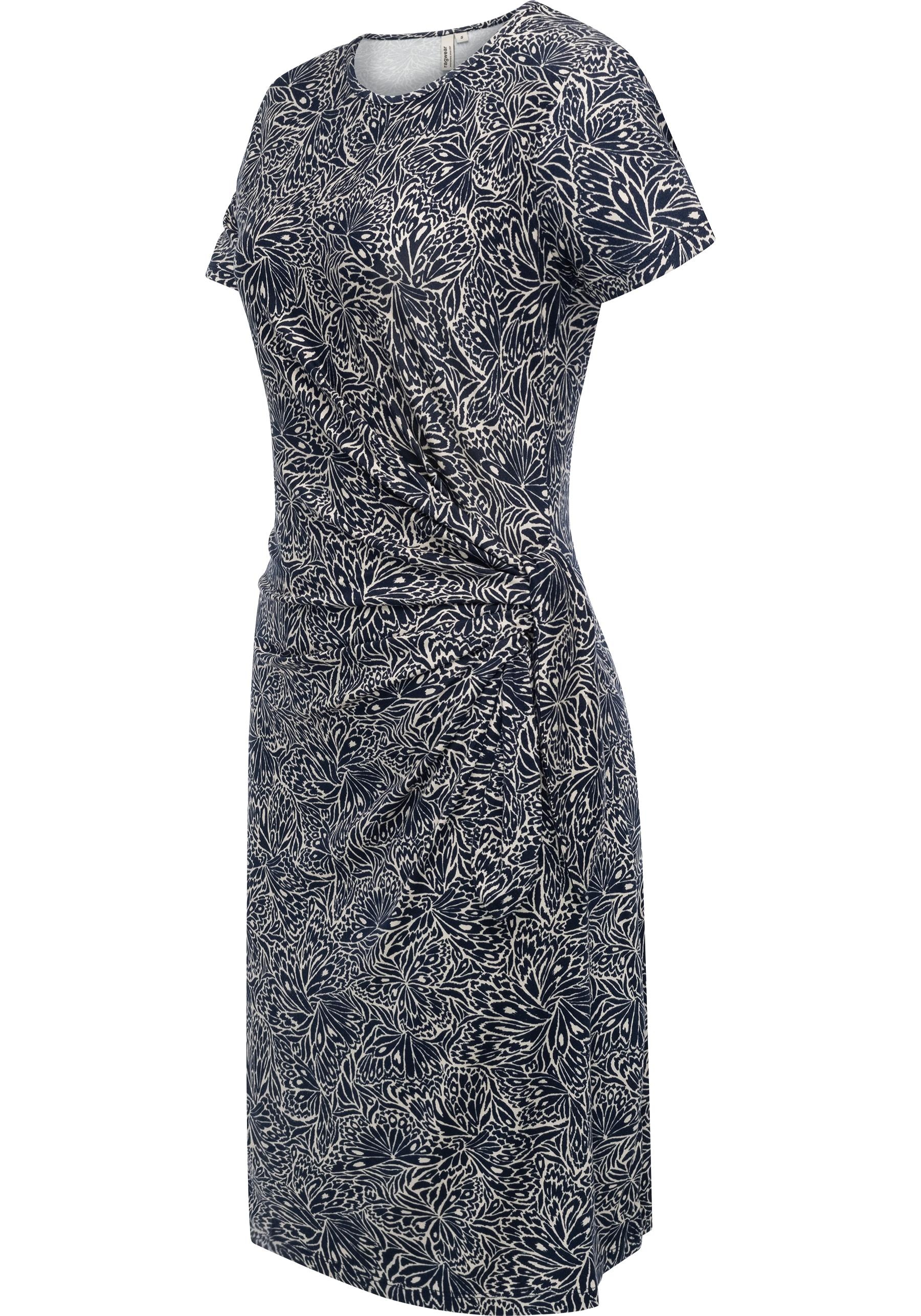 Ragwear Shirtkleid "Knotta Print" Ohne Tasche Kurzarm Sommerkleid mit seitl günstig online kaufen