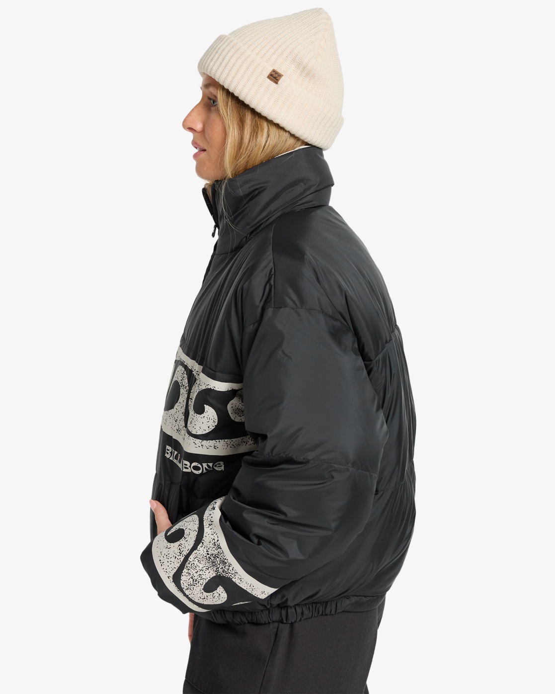 Thumbnail - Billabong Steppjacke "COZY PUFFER" ohne Kapuze wasserabweisendes Obermaterial, hochschließender Kragen, ohne Kapuze