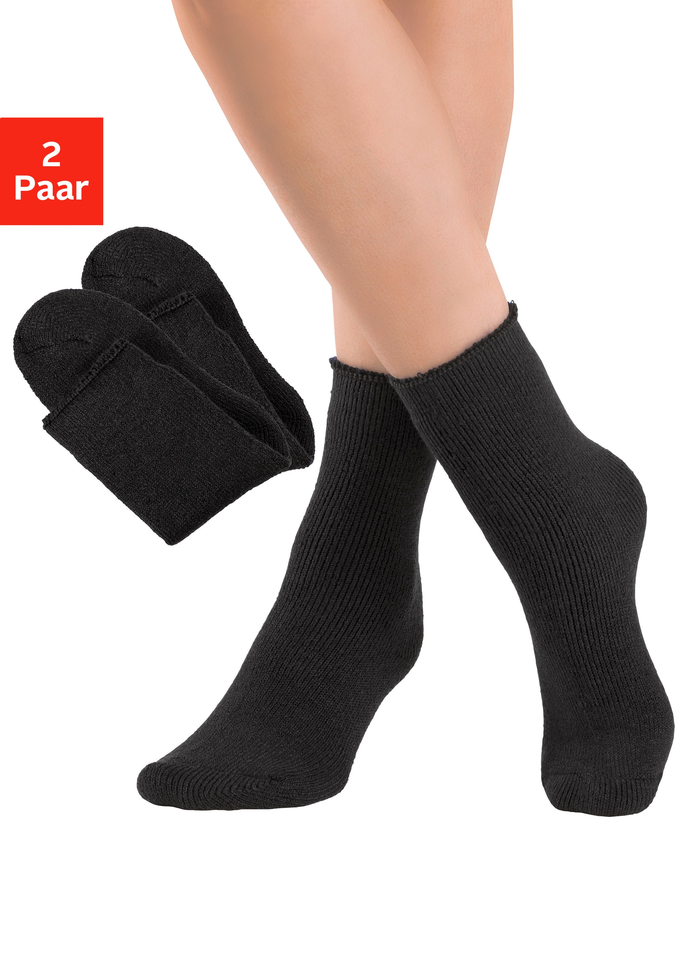 Lavana Thermosocken Packung, 2 Stk. tlg. mit flauschiger Innenseite günstig online kaufen