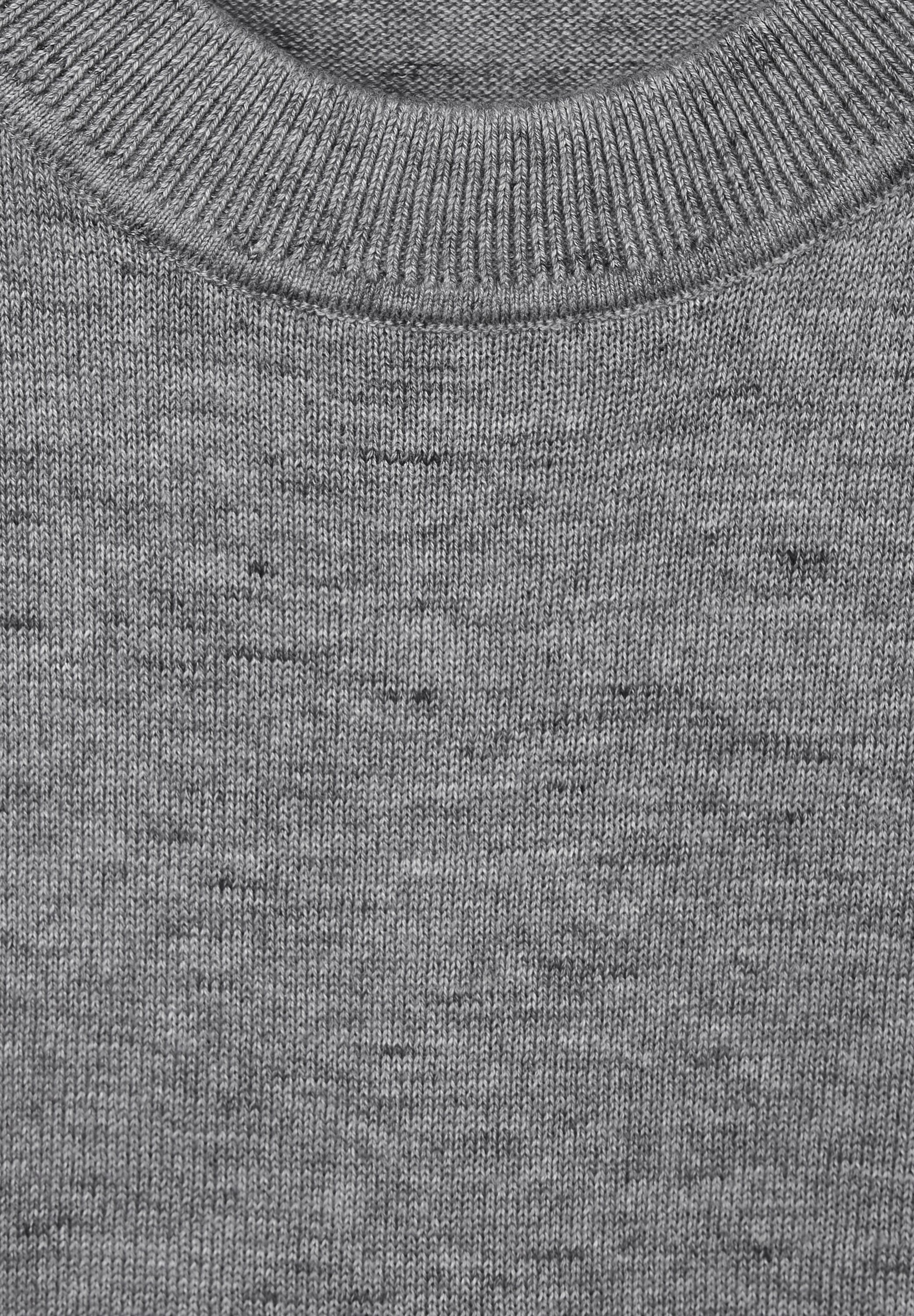 STREET ONE MEN Stehkragenpullover, mit Rippstrickdetails