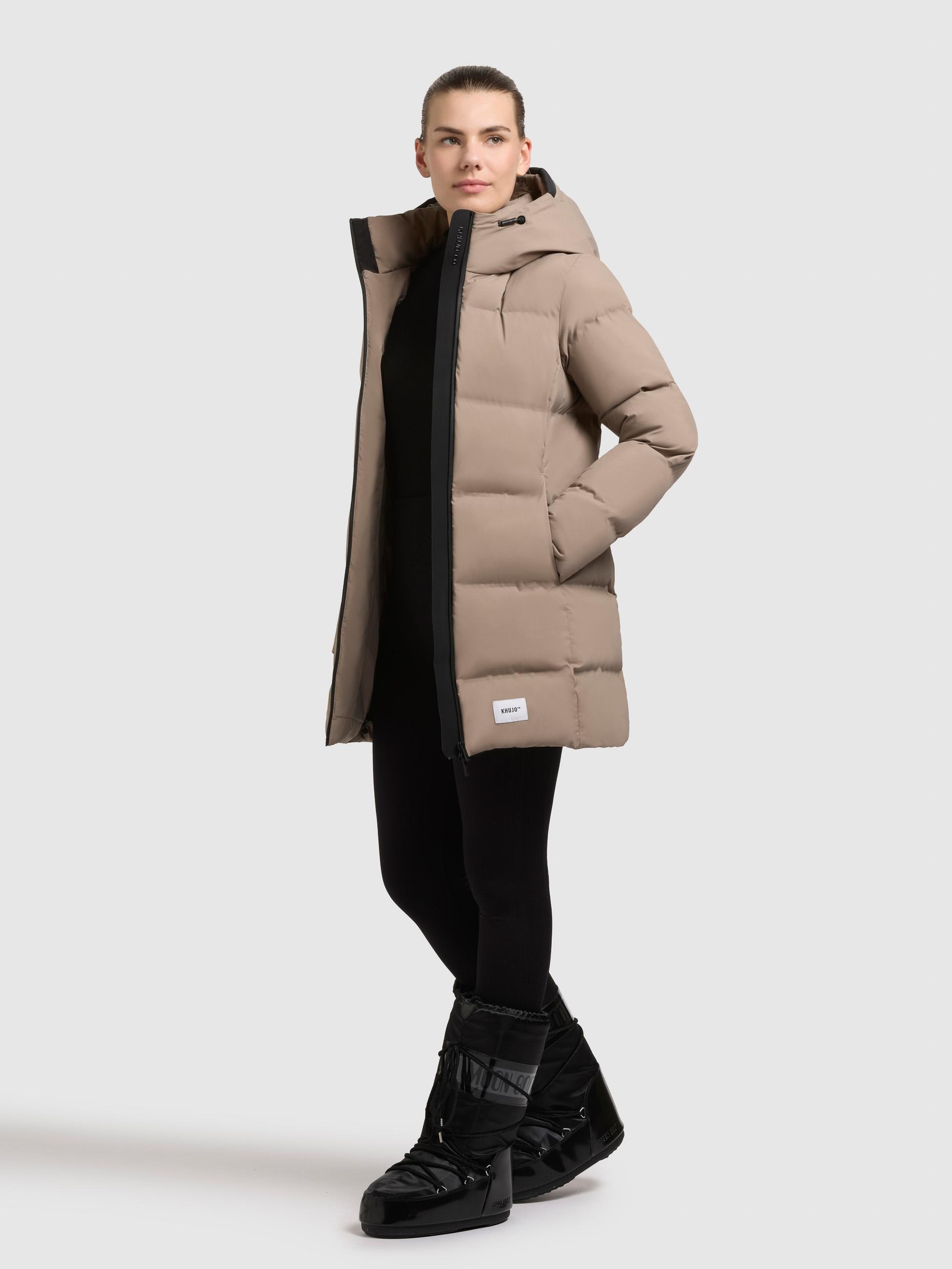 khujo Kurzmantel »Tanare4«, Warmer Damen Puffermantel mit Kapuze