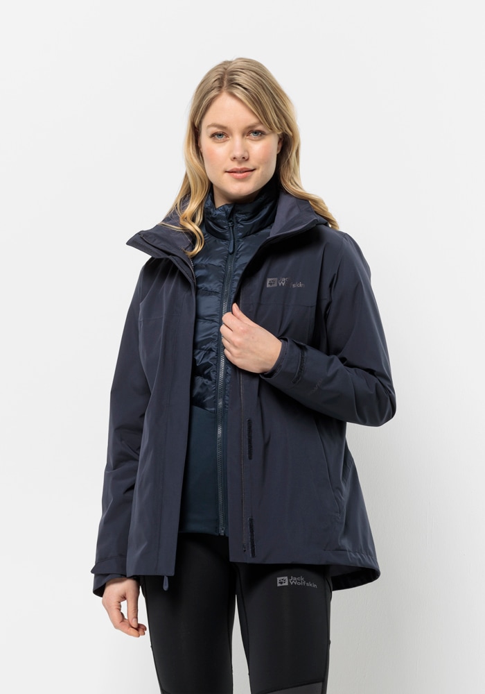 Jack Wolfskin 3-in-1-Funktionsjacke "LUNTAL 3IN1 JKT W", mit Kapuze