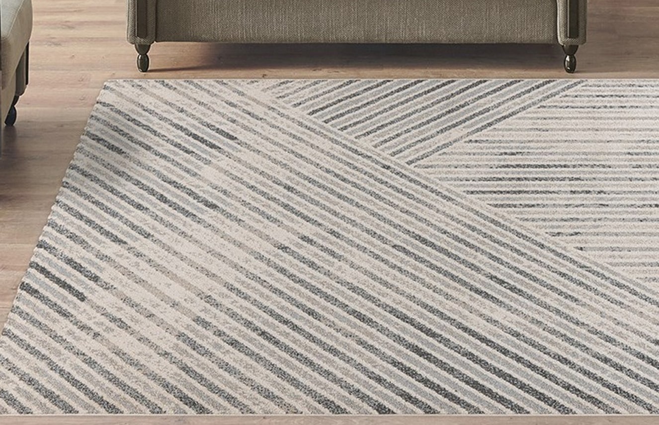 Teppich KAYOOM "Rhombus 125", beige (beige, grau), B:120cm H:10mm L:170cm, Polypropylen (PP), Teppiche, Teppich