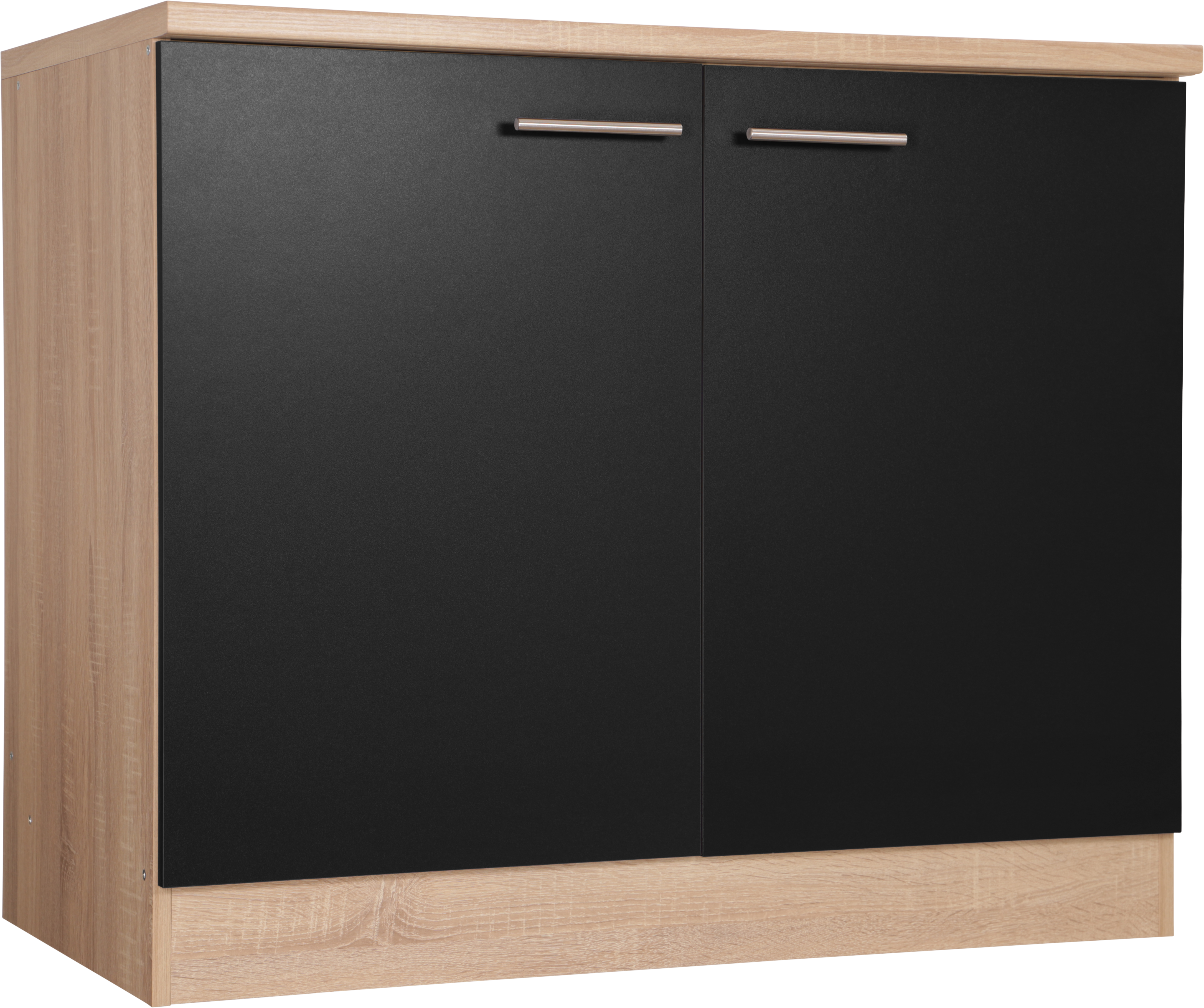 RESPEKTA Spülenschrank "Merle" Breite 100 cm, Soft-Close, Griffe aus Metall, 85 cm Arbeitshöhe