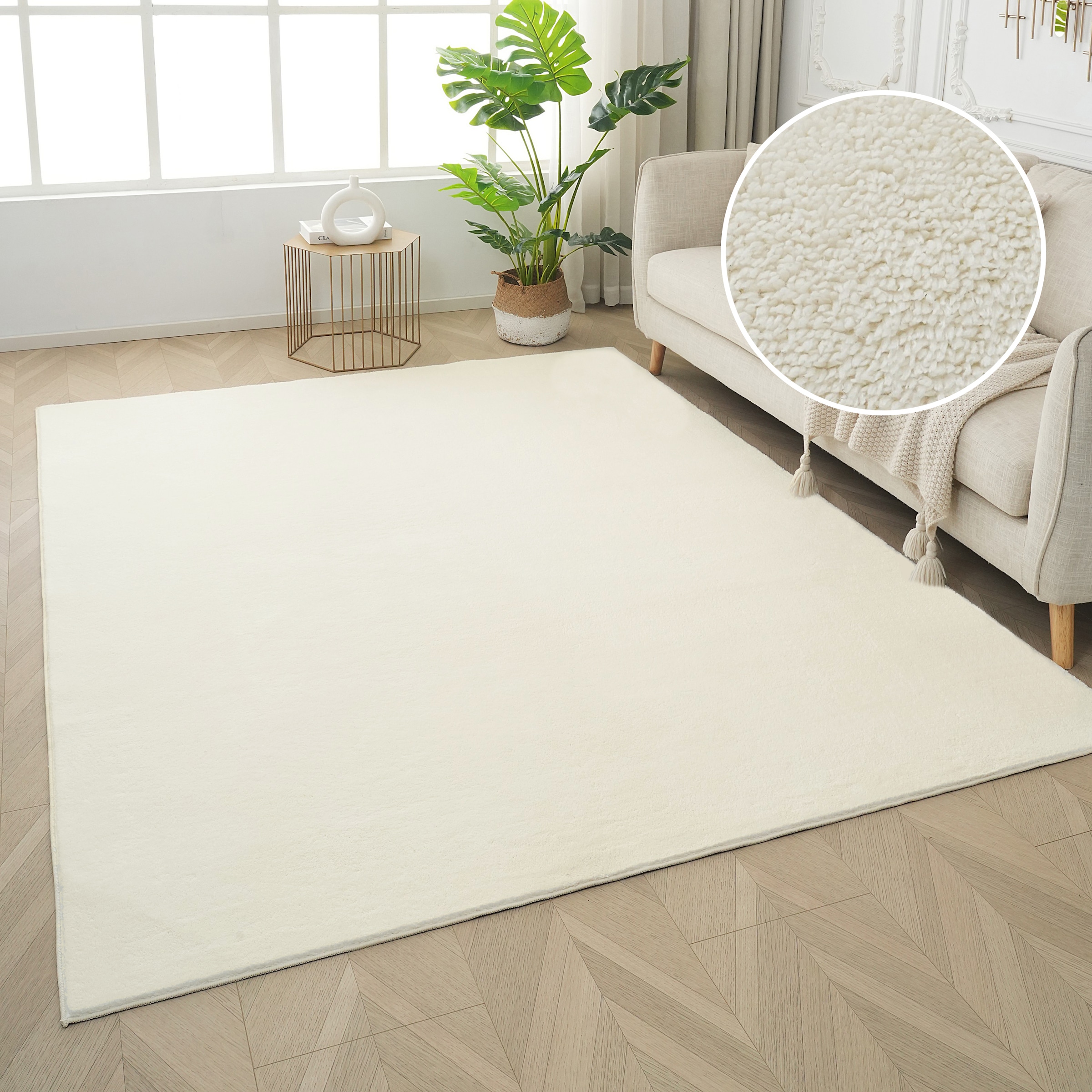 my home Teppich "Cali light, weich, modern, waschbar" rechteckig 13 mm Höhe günstig online kaufen