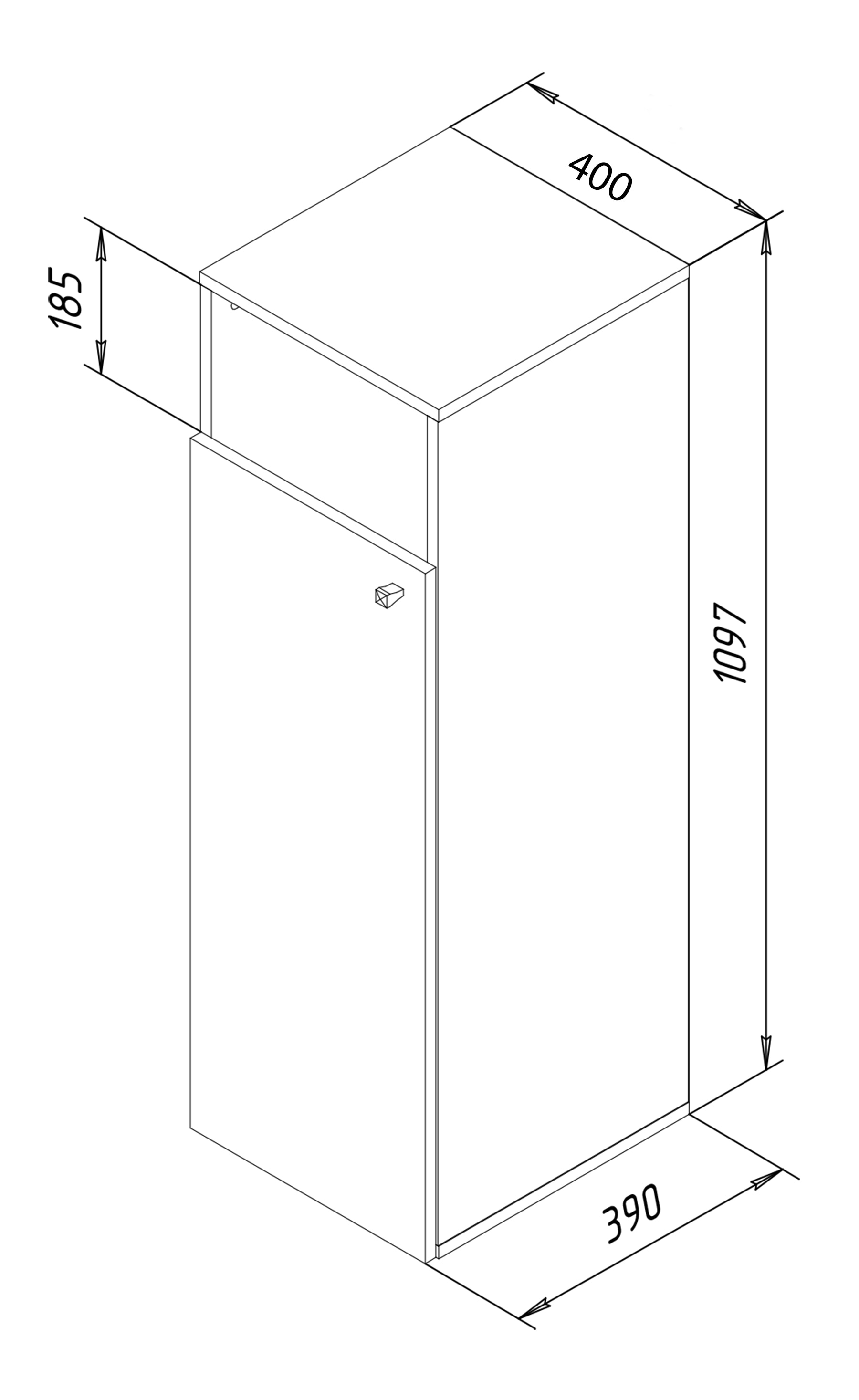 VCM Hochschrank »Wäscheschrank Wäschetruhe Wäschebox Dreso XL 1f«