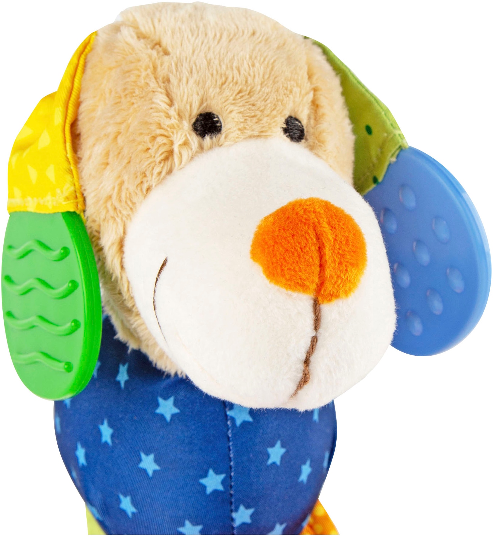 Sigikid Kuscheltier »Hund«, mit Beißring, Knistergeräusch und Vibrationsrassel