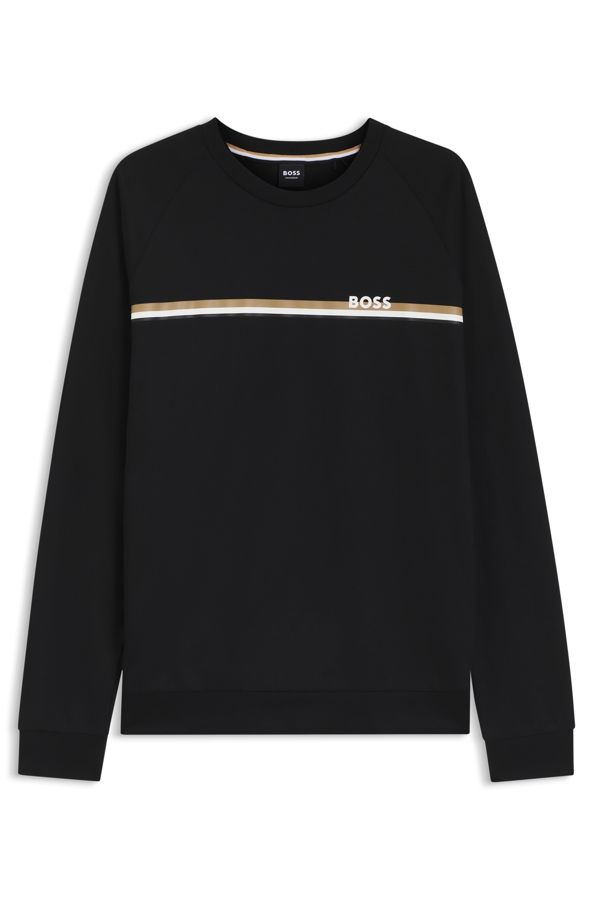BOSS Sweatshirt "Authentic", aus Baumwoll-Terry mit Streifen und Logo günstig online kaufen