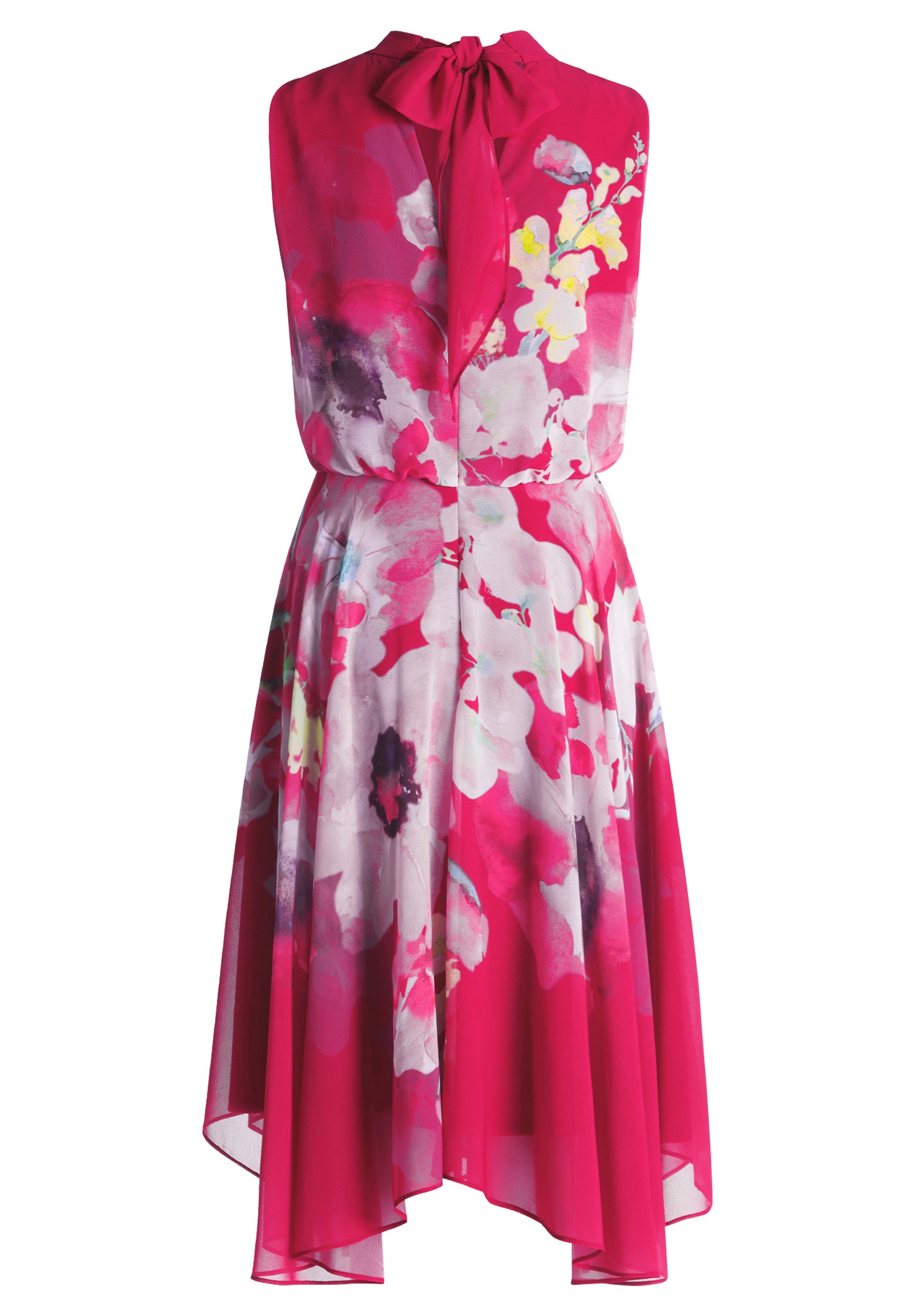 Thumbnail - Vera Mont Chiffonkleid "Damen ohne Arm" Ohne Tasche Bindegürtel