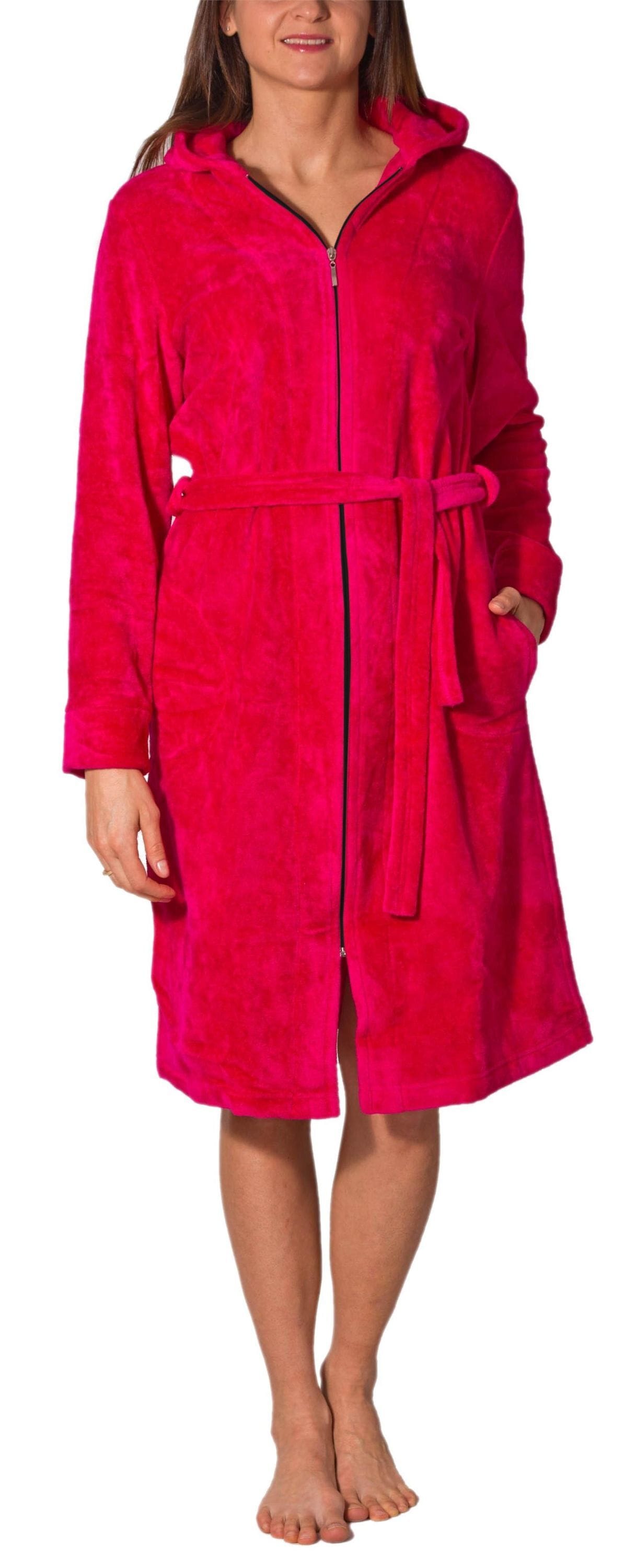 AQUARTI Damenbademantel "Bademantel Aquarti Damen Bademantel mit Reißversch günstig online kaufen