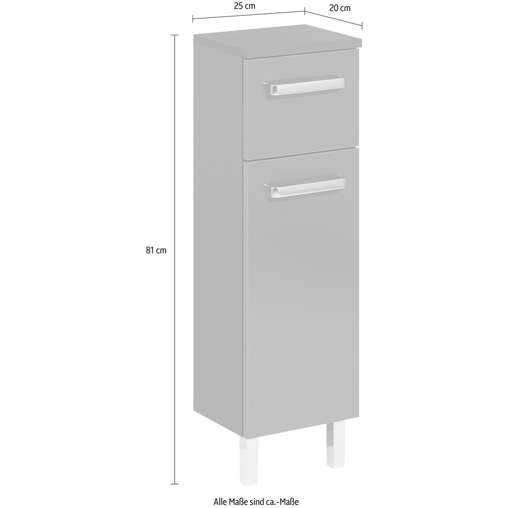 Saphir Unterschrank »Quickset Badschrank mit 1 Tür, 1 Schublade, 25 cm breit«