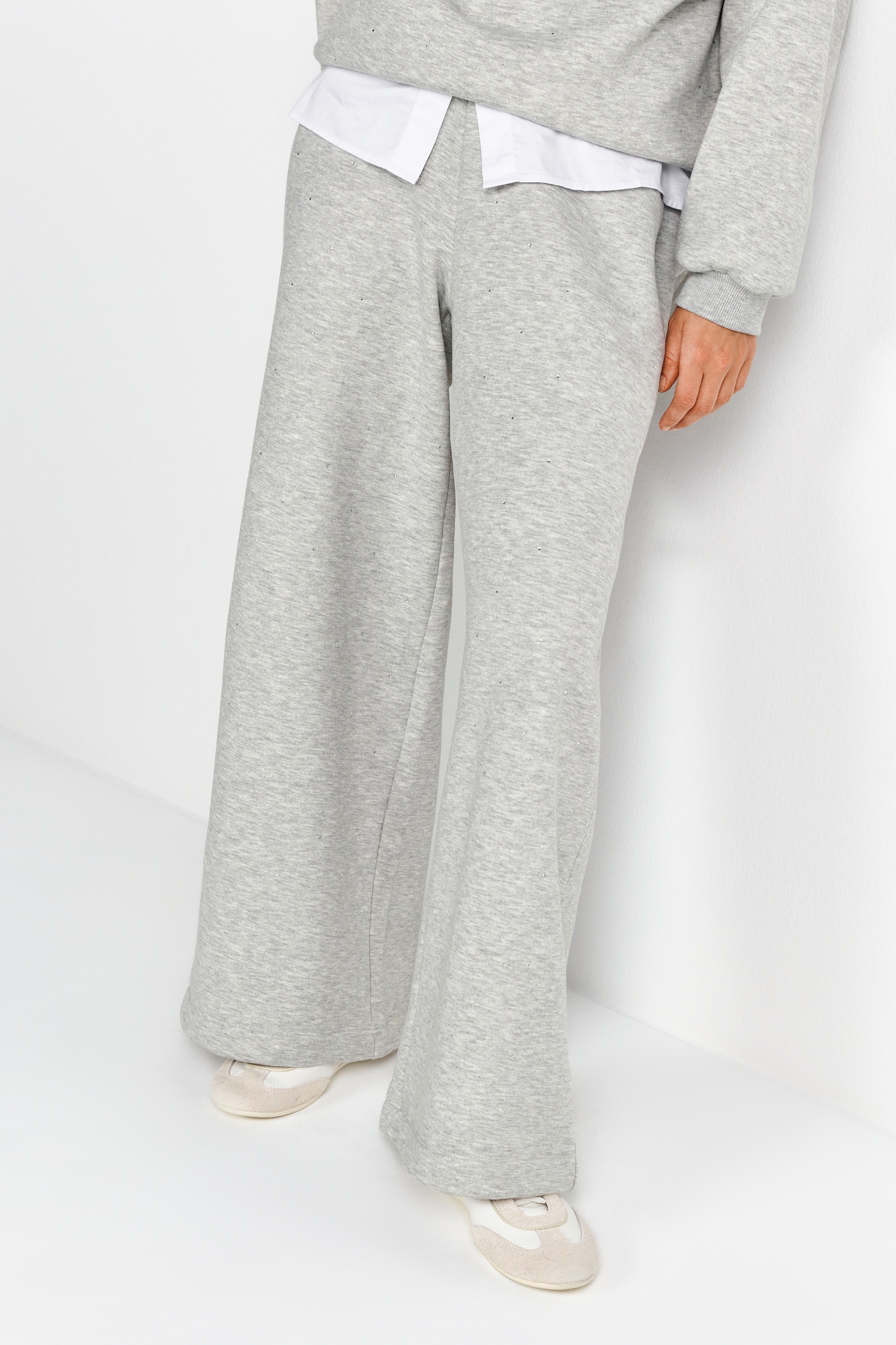 RICHROYAL Sweathose, mit Strasssteinen, wide leg, elastischer Bund günstig online kaufen