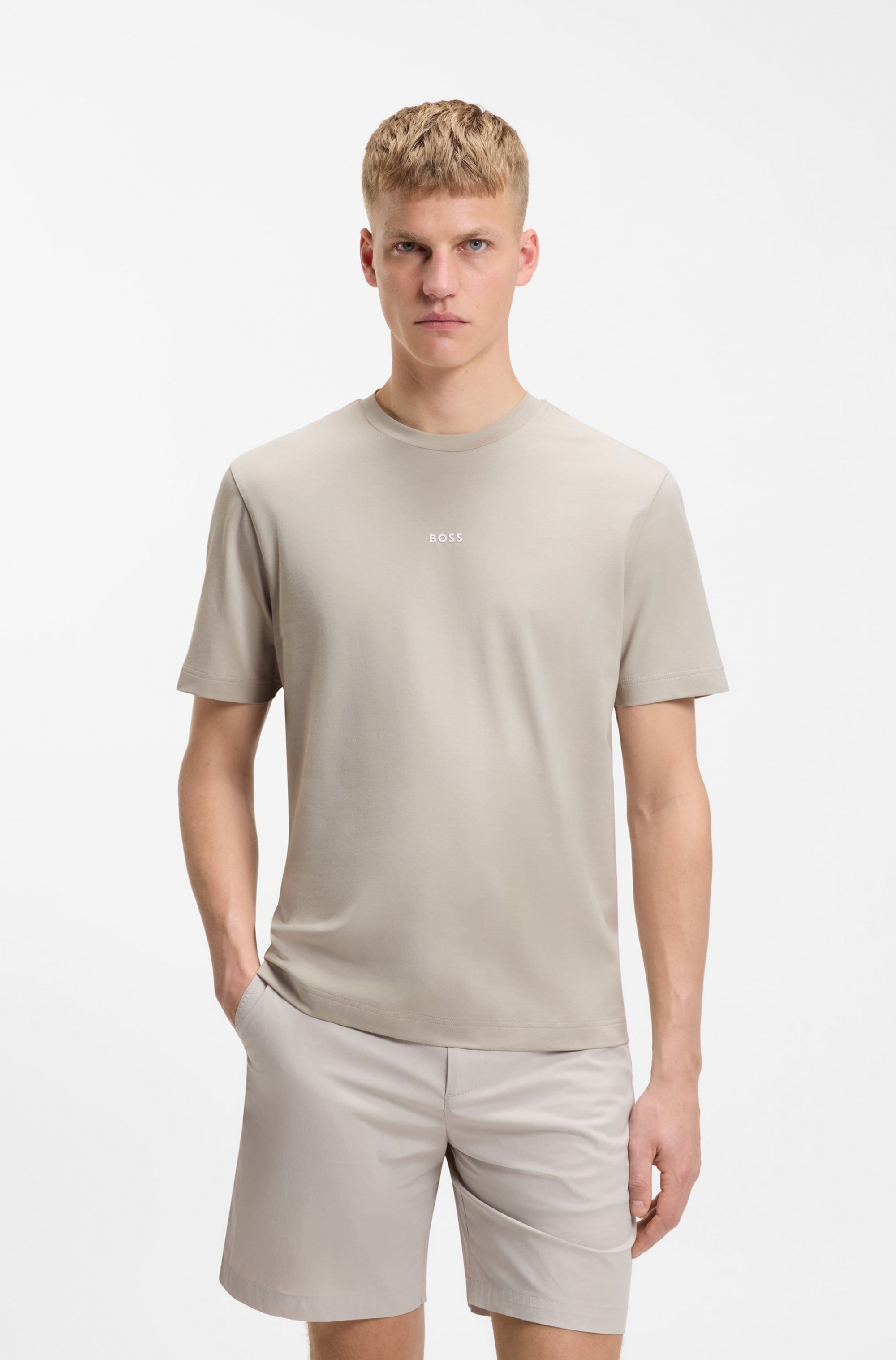 BOSS ORANGE T-Shirt "TChup Relaxed Fit" Stretch-Cotton-Jersey Rundhalsausschnitt