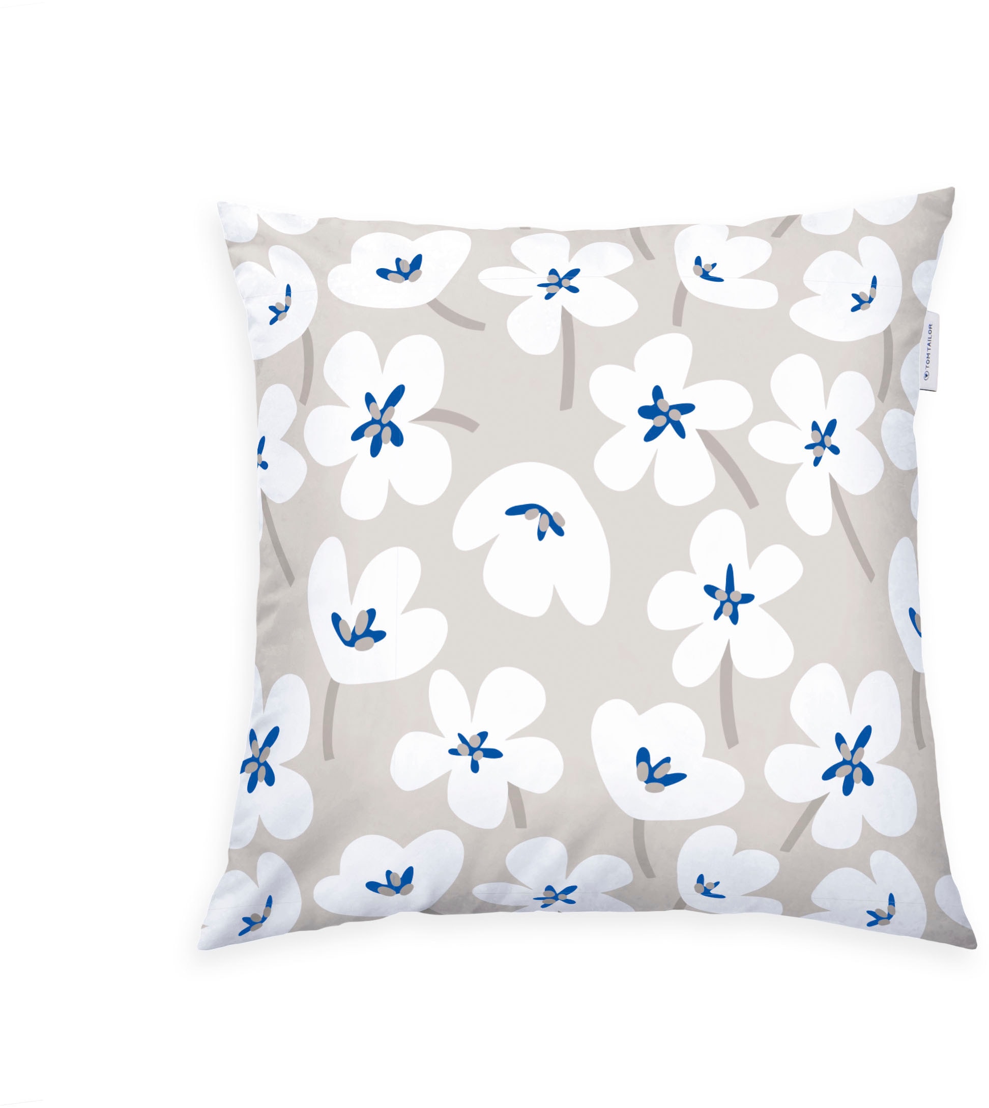 TOM TAILOR HOME Kissenhülle »new bedroom, FRESH FLOWERS, 40x40cm oder 40x80cm« mit farbigem Markenreißverschluss