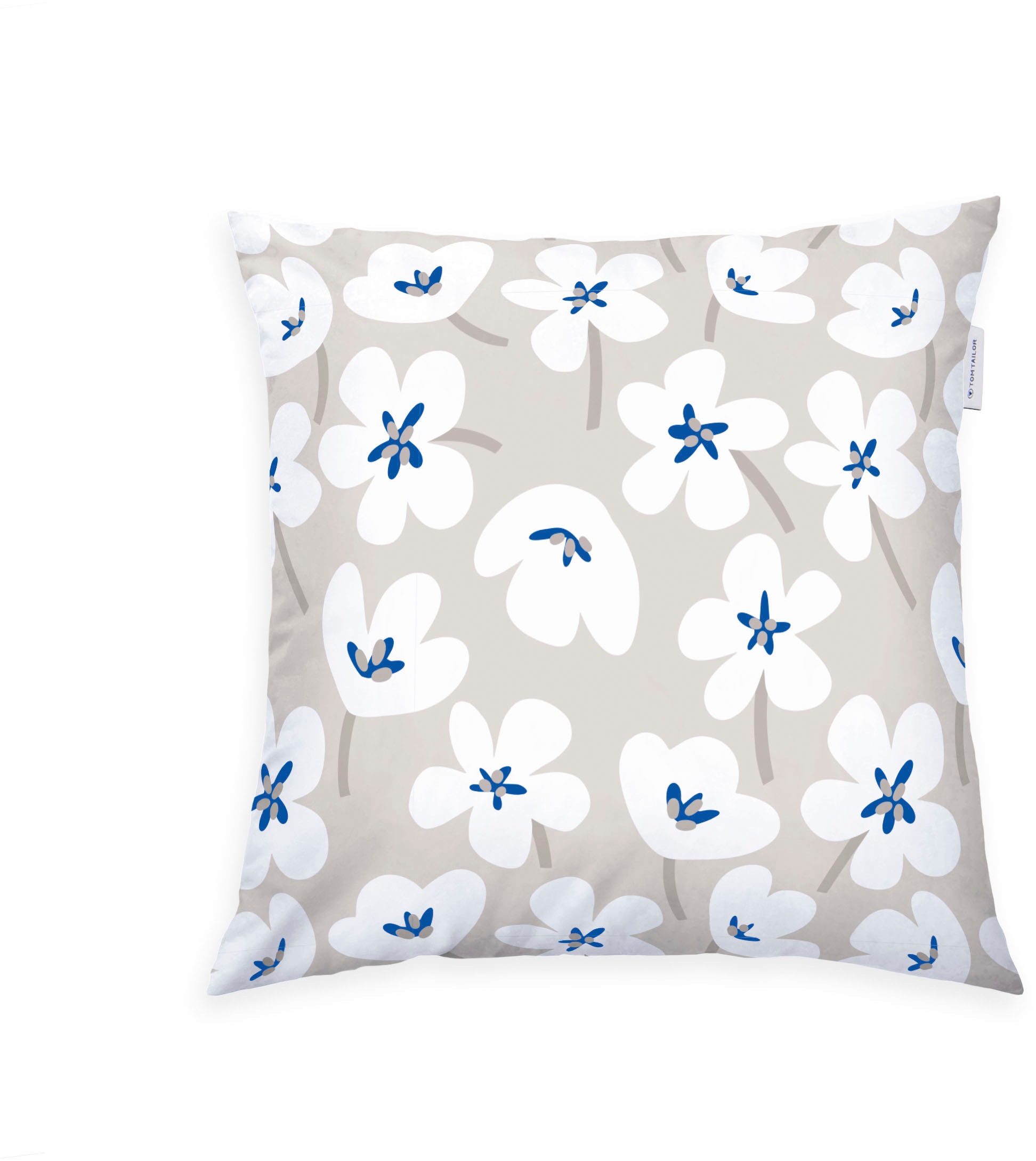 Thumbnail - TOM TAILOR HOME Kissenhülle "new bedroom, FRESH FLOWERS, 40x40cm oder 40x80cm" mit farbigem Markenreißverschluss