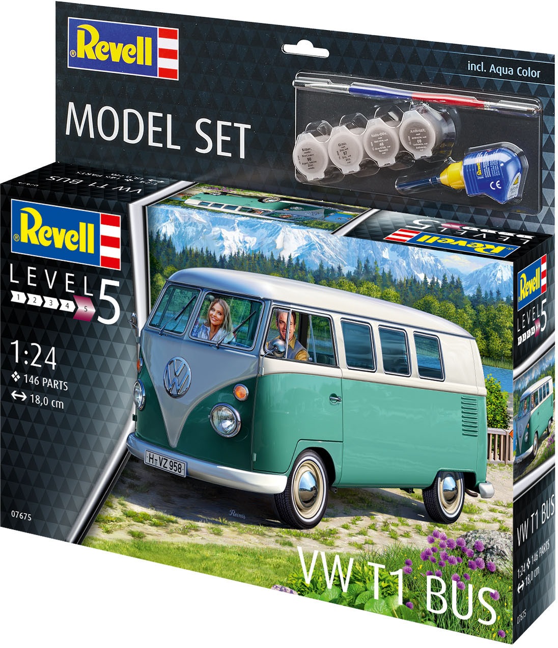Revell® Modellbausatz »VW T1 Bus«, 1:24, Made in Europe