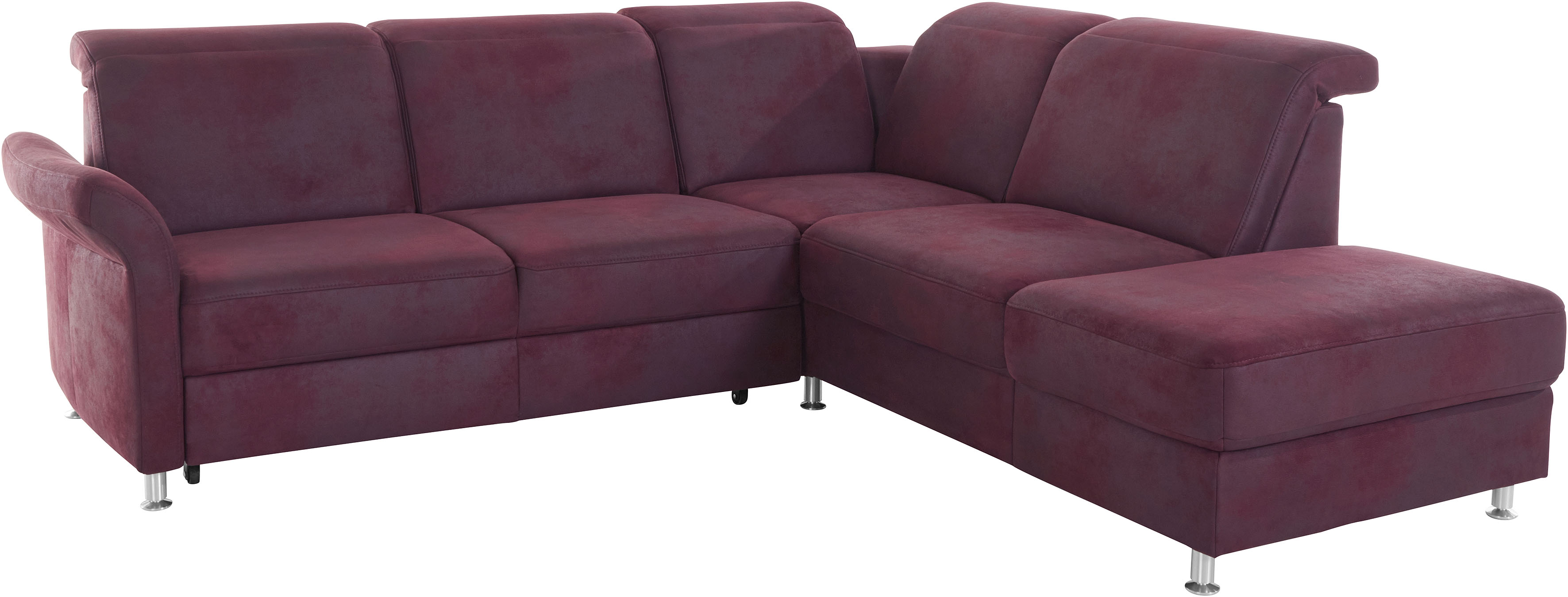 Thumbnail - sit&more Ecksofa "Darwin L-Form", inklusive Federkern, wahlweise mit Kopfteilverstellung, Bettfunktion