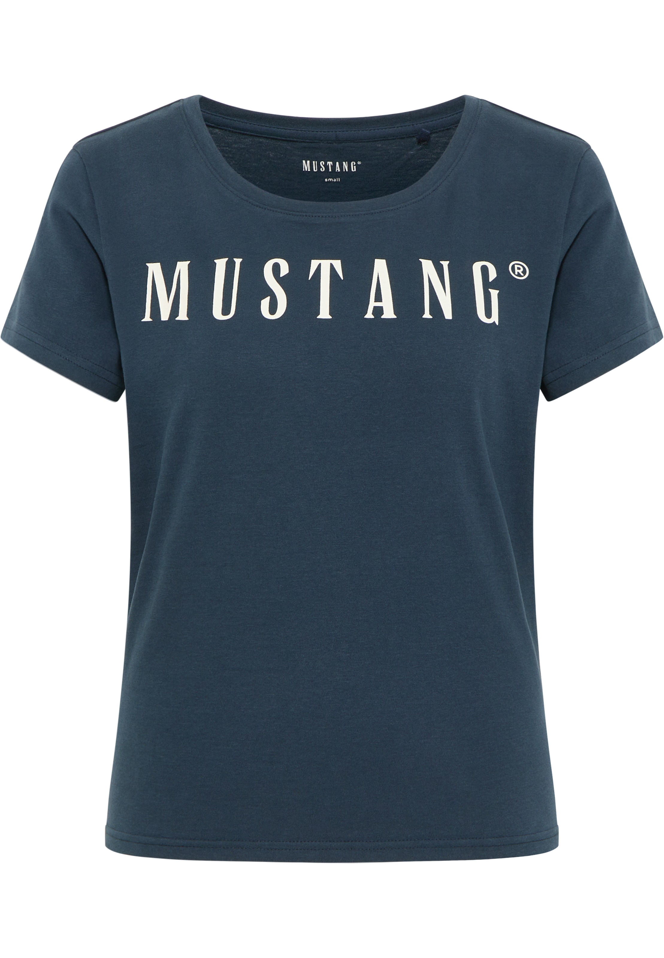 MUSTANG Rundhalsshirt »ALMA« mit Logo Print