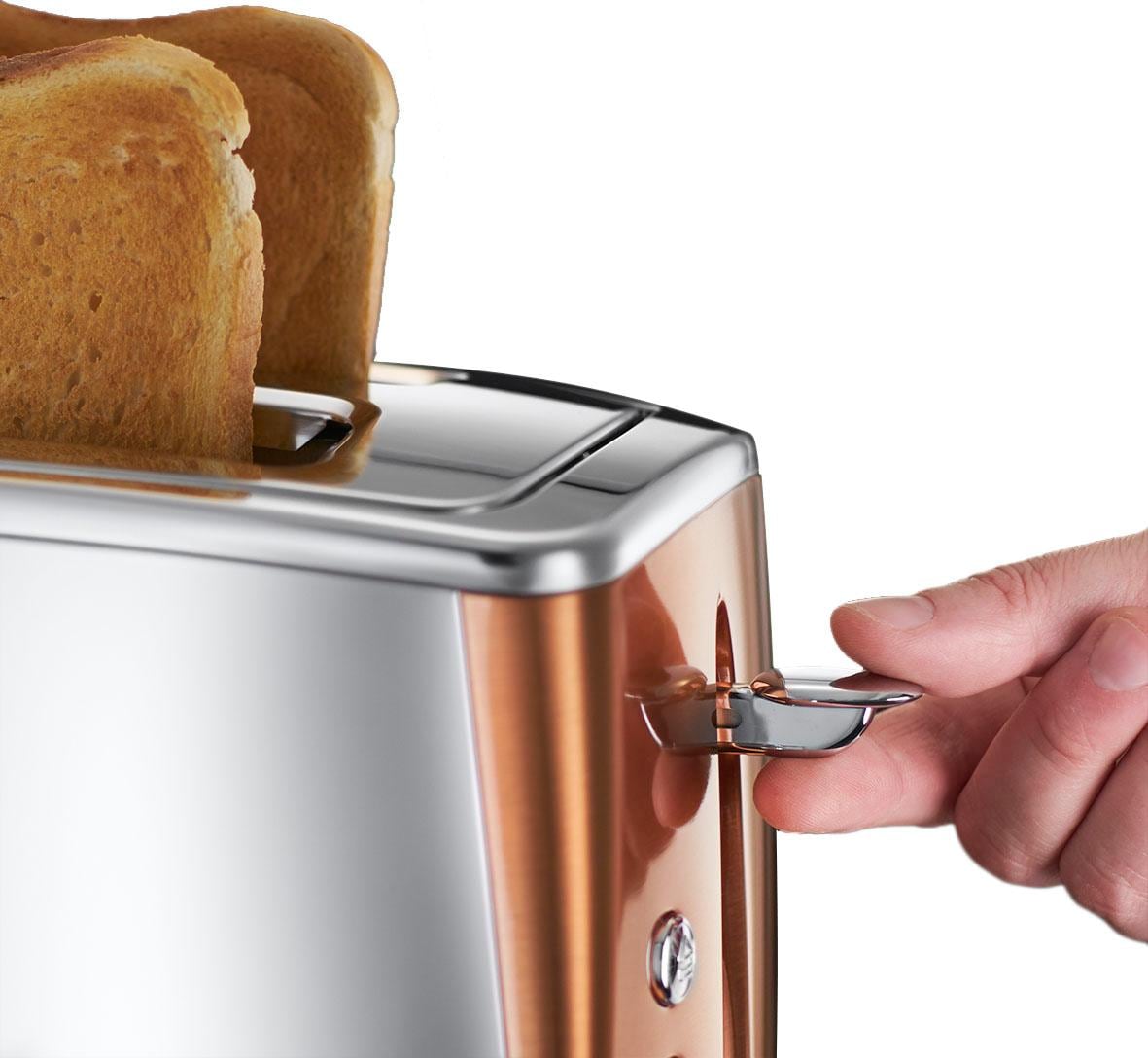 RUSSELL HOBBS Toaster »Luna Copper Accents 24290-56«, 2 lange Schlitze, für 2 Scheiben, 1550 W