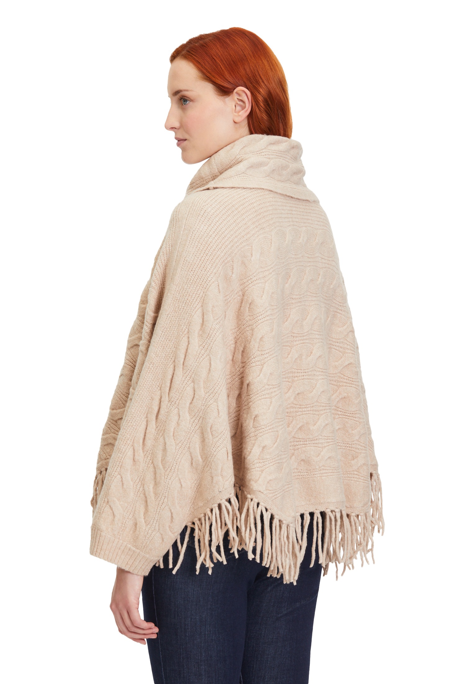 Betty Barclay Strickjacke »Betty Barclay Strick-Poncho mit Fransen«, Fransen