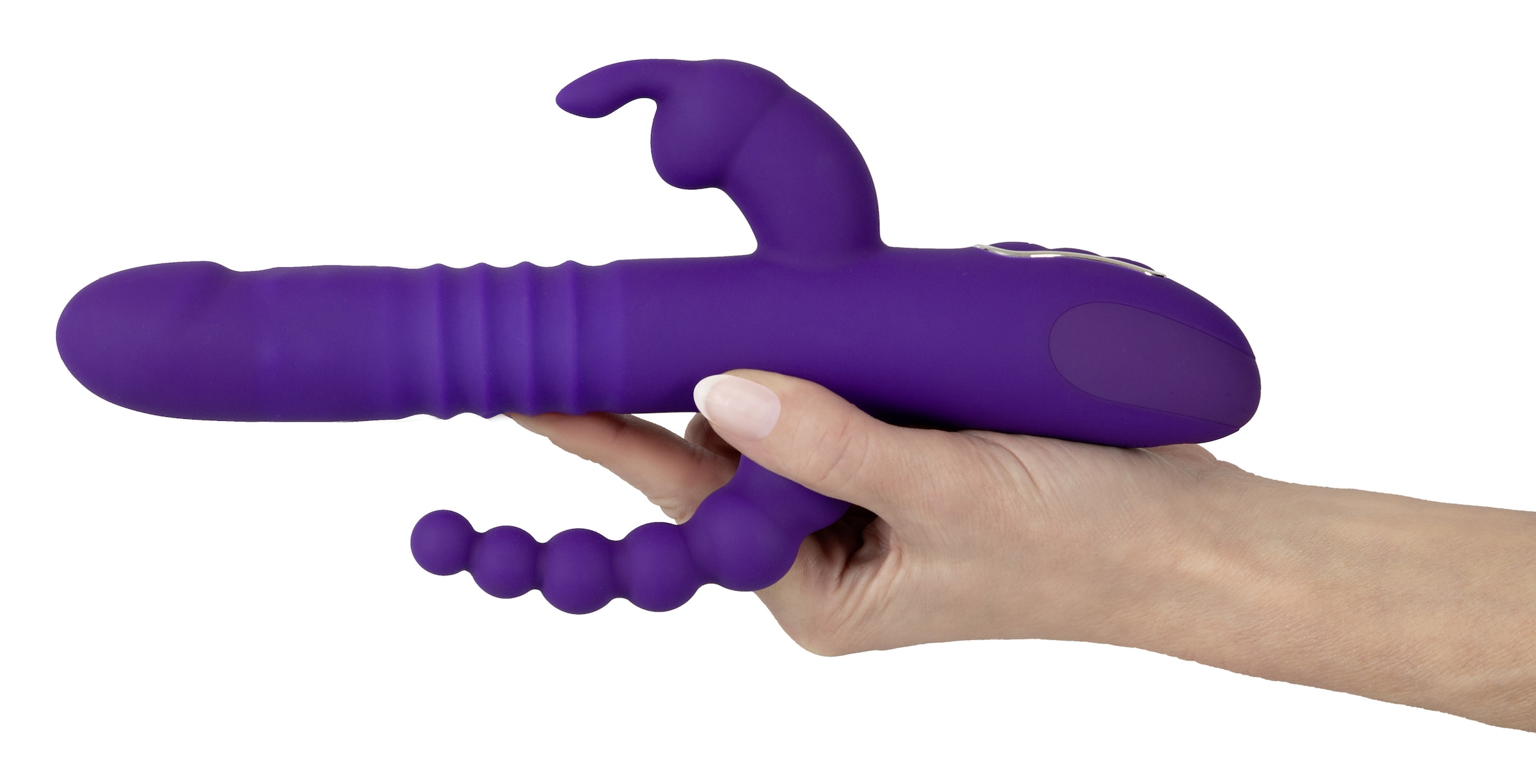 Sweet Smile Vibrator »Vib mit Stoßfunktion und Klitorisreizer Thrusting Pearl Triple«