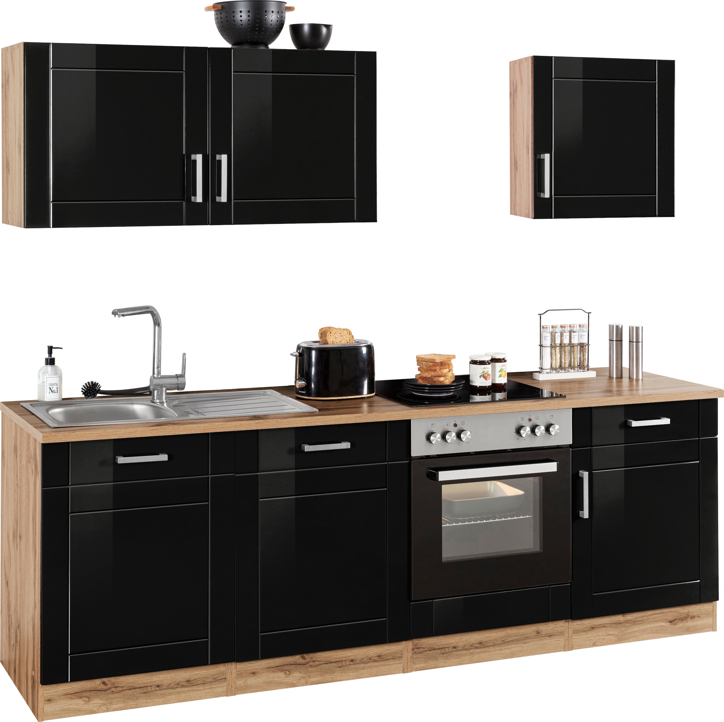 KOCHSTATION Küchenzeile »KS-Tinnum« ohne E-Geräte, Breite 240 cm