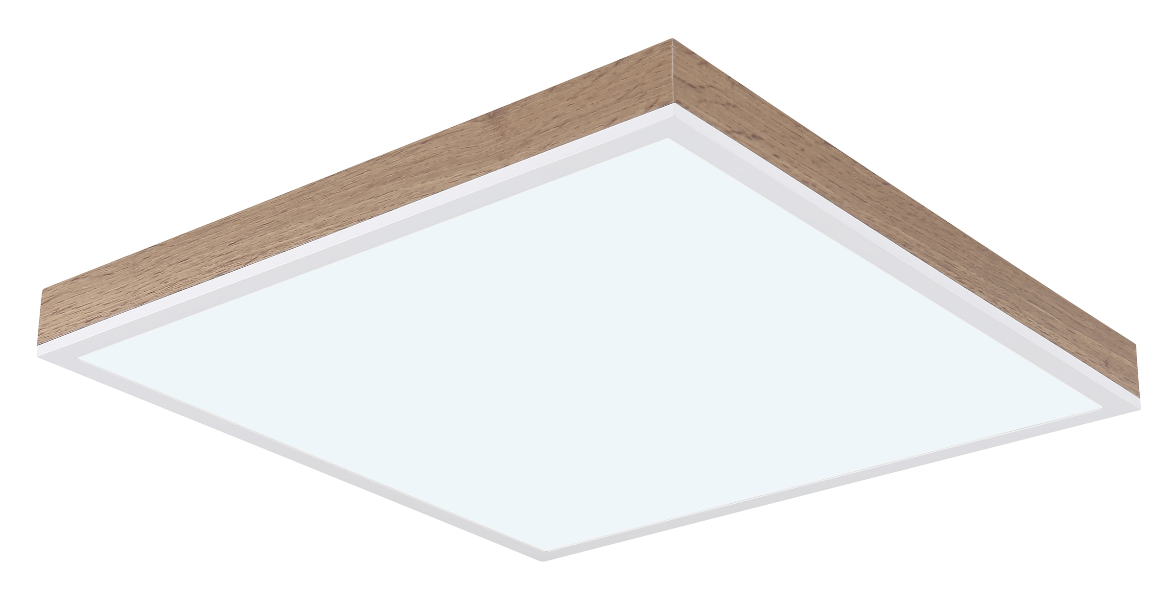 GLOBO LIGHTING LED Deckenleuchte »DORO«, Leuchtmittel LED-Modul | LED fest integriert, Deckenlampe/holzoptik/quadratisch/Wohnzimmer/Schlafzimmer