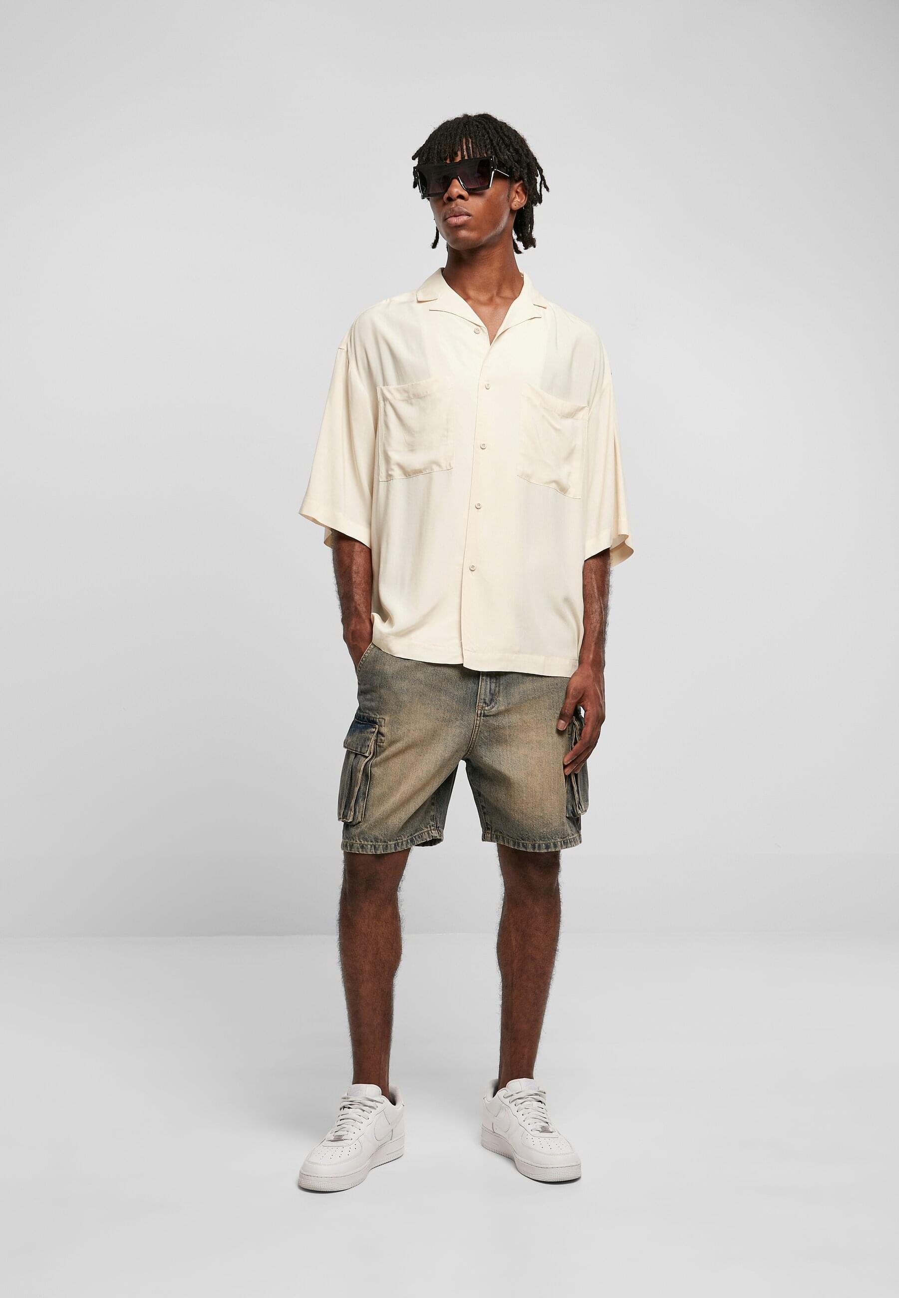 URBAN CLASSICS Langarmhemd »Urban Classics Herren Oversized Resort Shirt«, (1 tlg.)