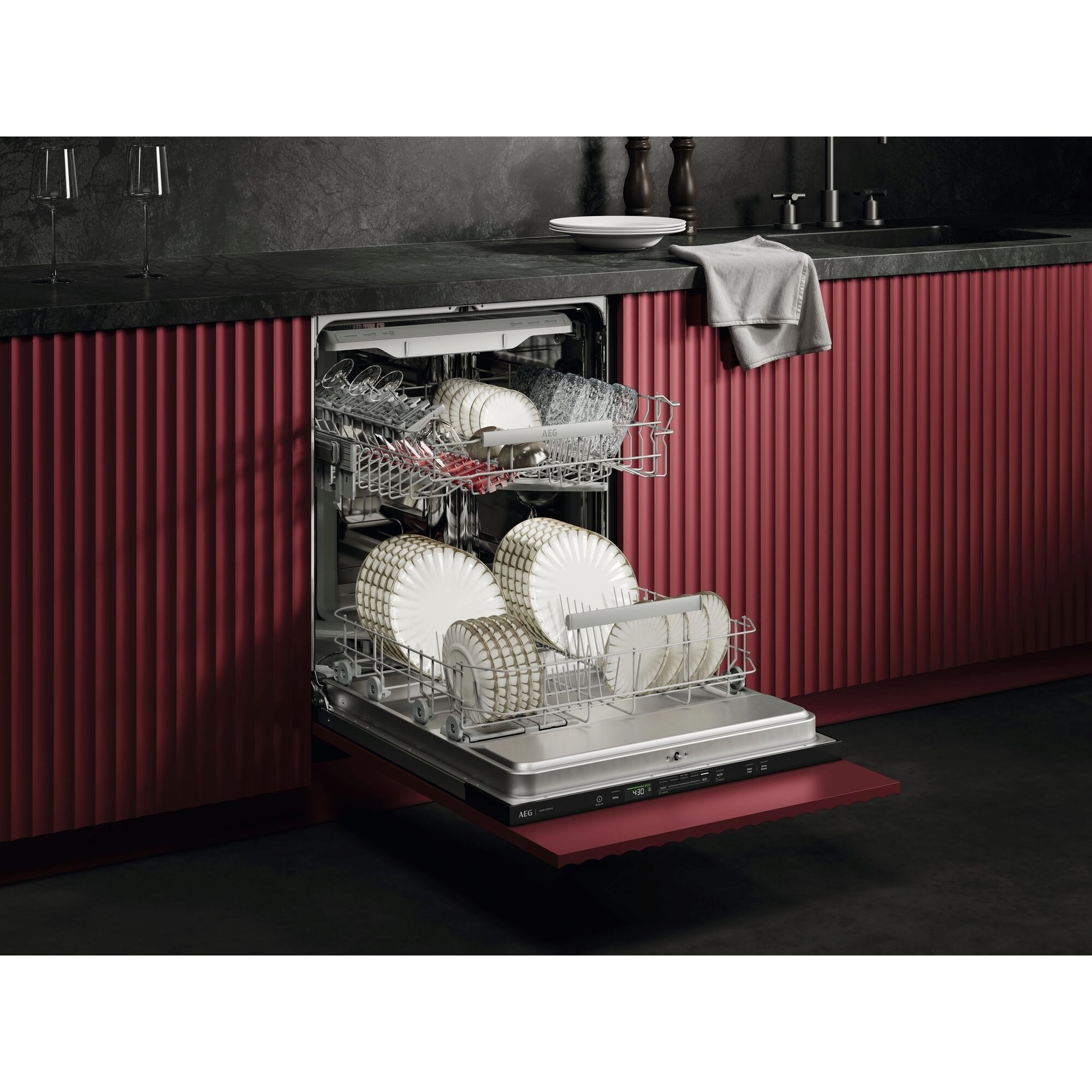AEG vollintegrierbarer Geschirrspüler 6000 »GI6200A2SC« Spülmaschine – starke Sprühabdeckung, viel Platz & sauber