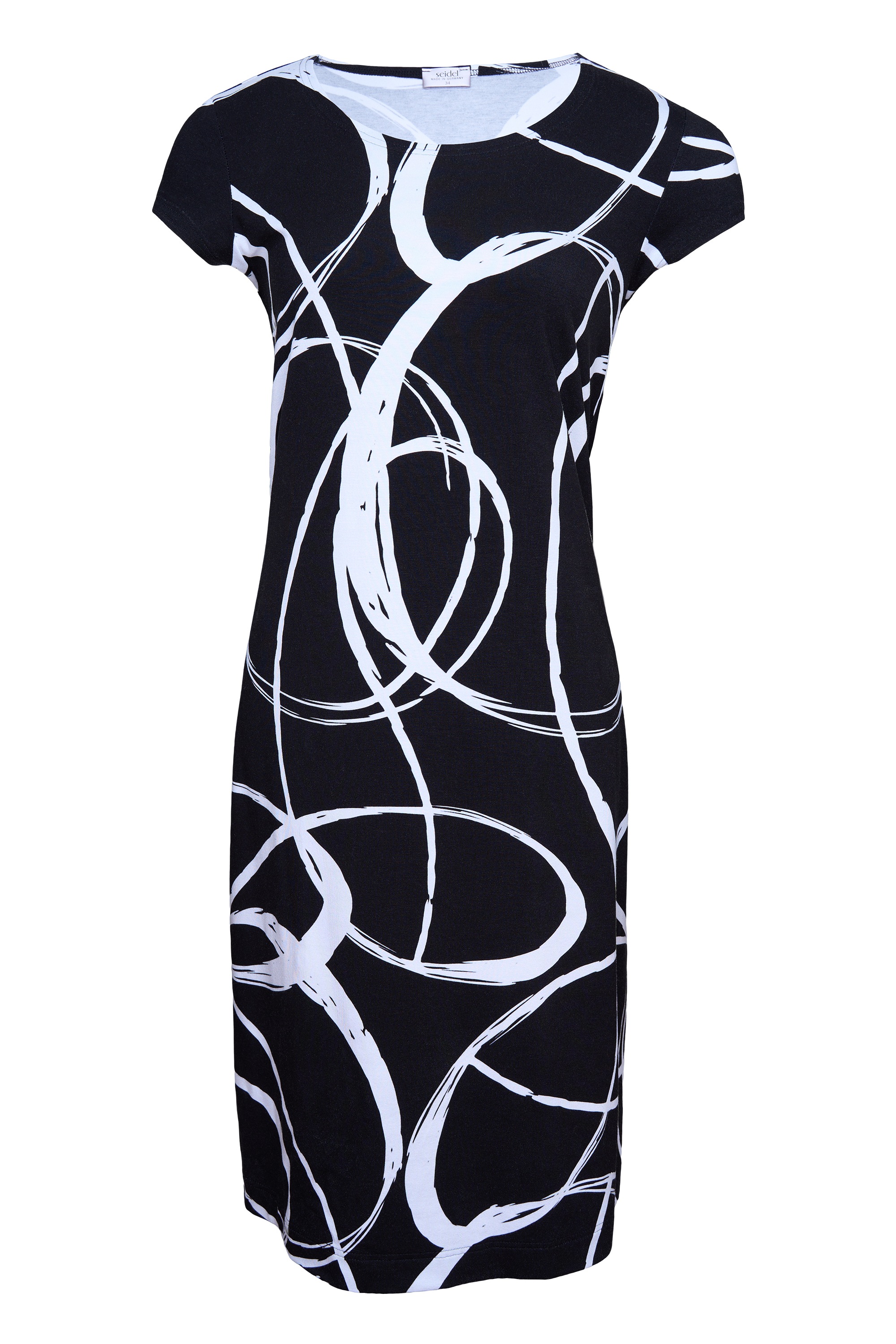 Thumbnail - Seidel Moden Druckkleid "Otto exclusiv" Ohne Taschen mit grafischem Muster - Viskose - MADE IN GERMANY