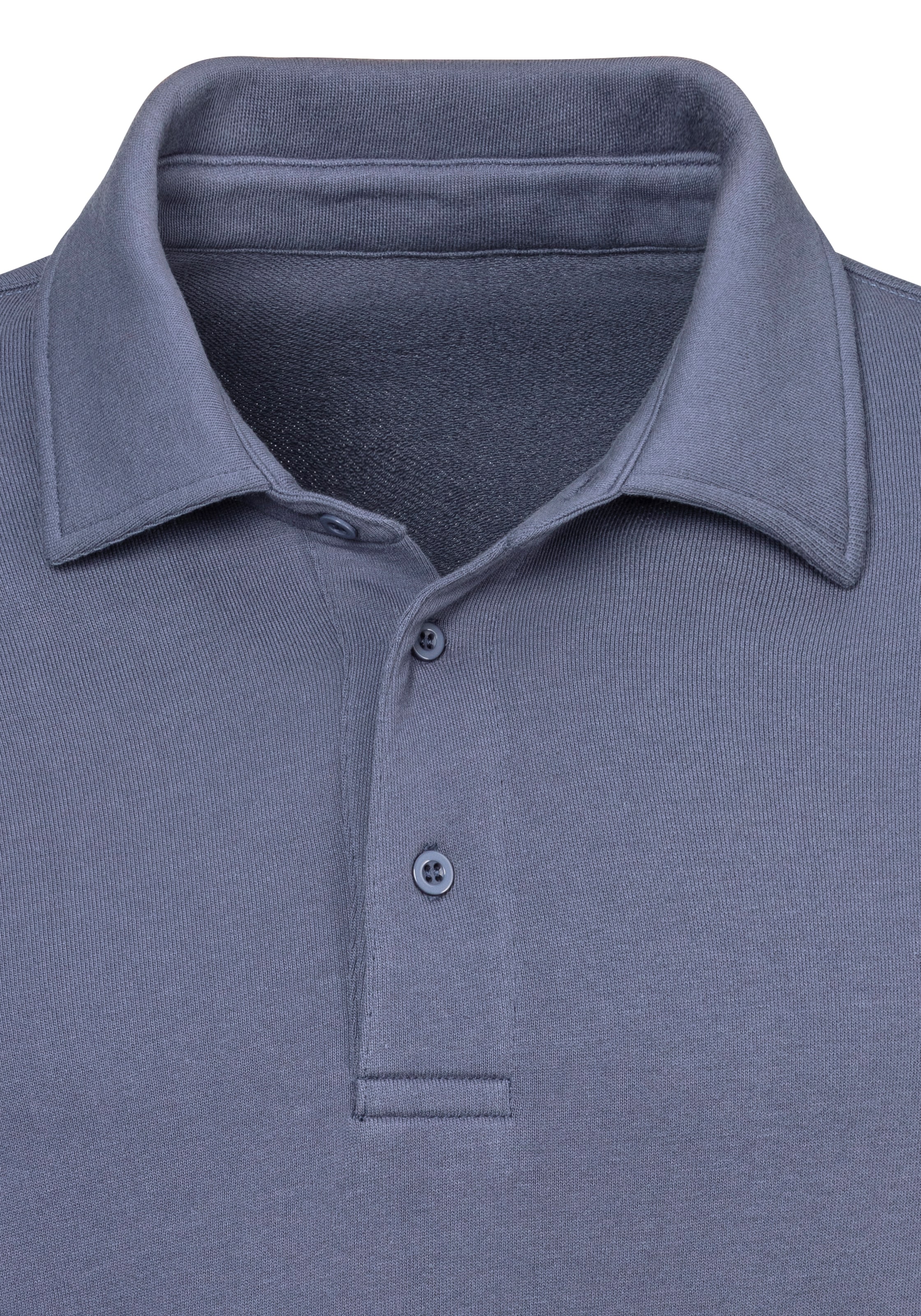 John Devin Sweatshirt, Langarm, Sweatshirt mit Polokragen, Baumwolle
