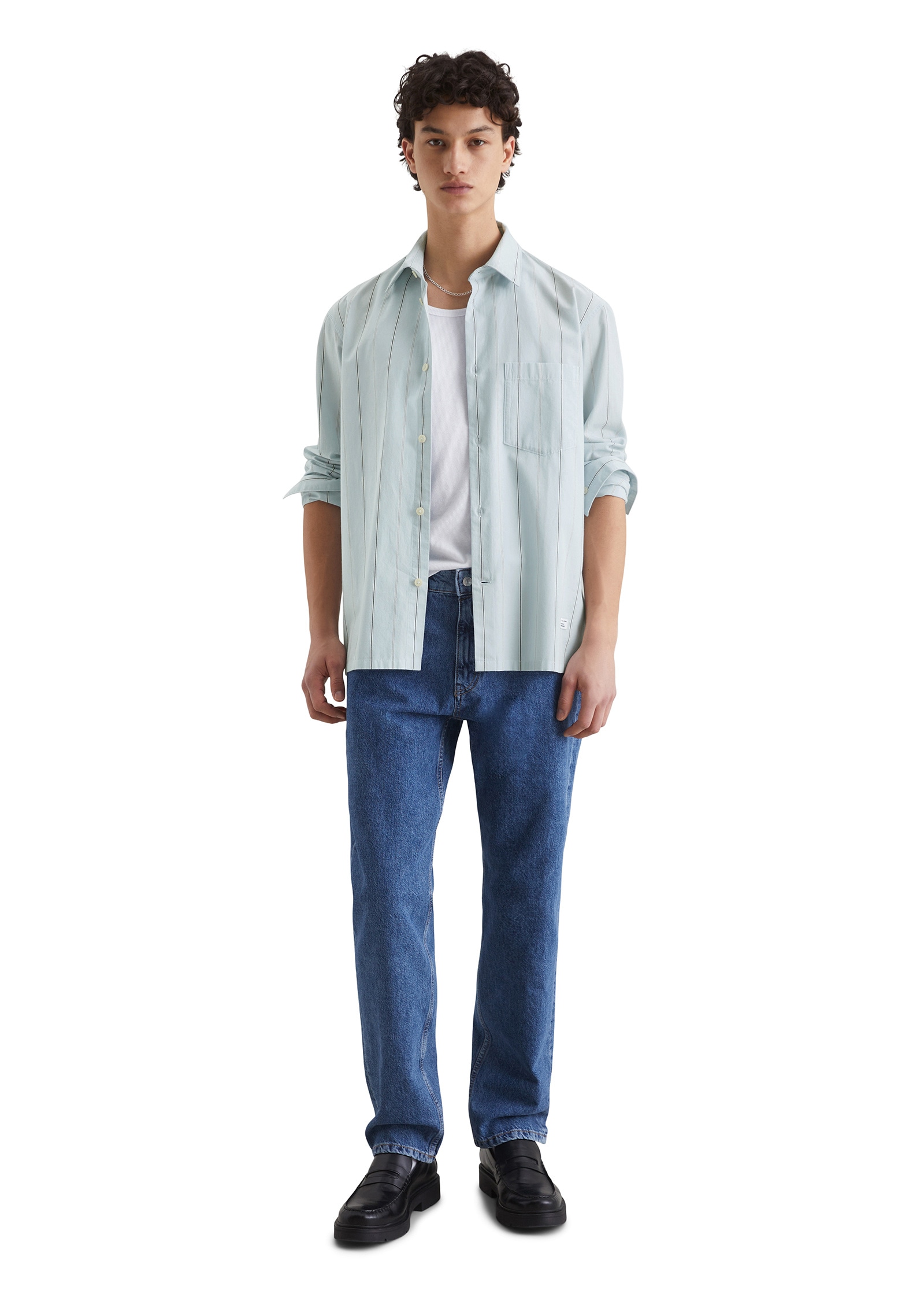 Marc O'Polo DENIM Langarmhemd »aus Bio-Baumwoll-Popeline«