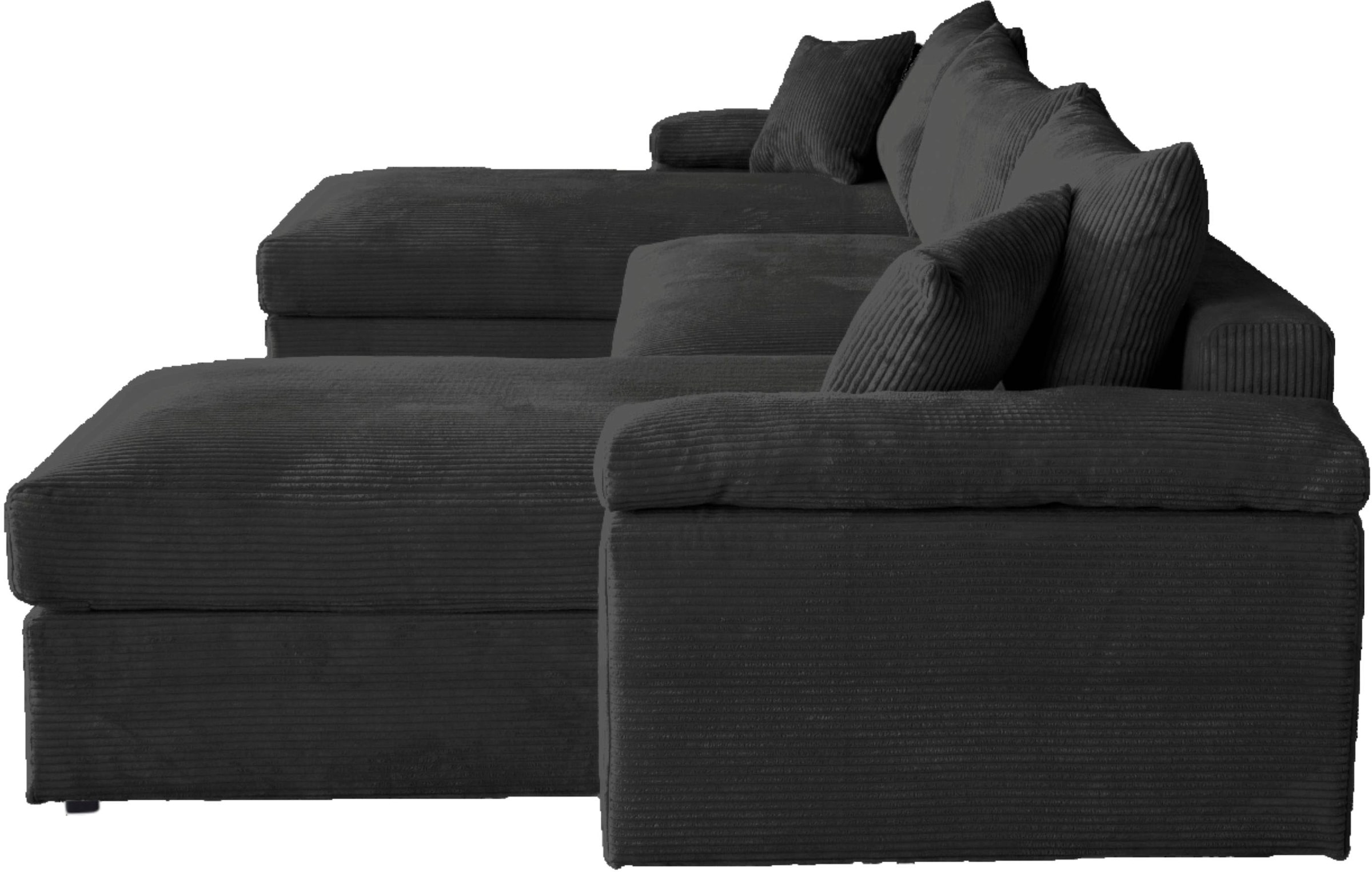 OTTO home Wohnlandschaft »Cosy U-From Breite 309 cm, Sitzaufbau im Sandwich-Federkern« Bezüge in Cord oder Struktur weich wählbar mit Kaltschaumauflage