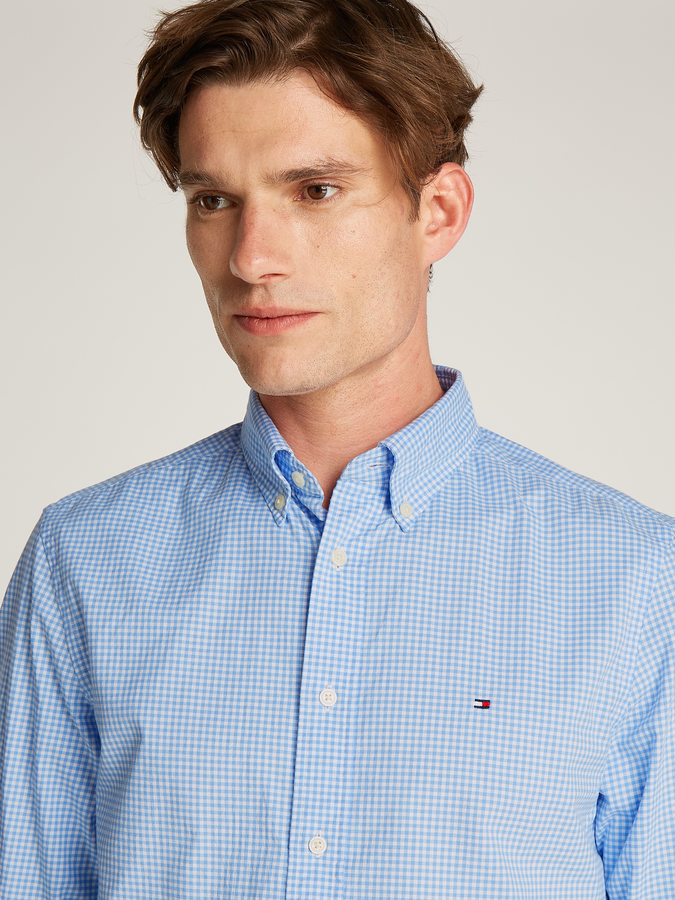 Thumbnail - Tommy Hilfiger Businesshemd "FLEX POPLIN GINGHAM RF SHIRT" mit Karomuster
