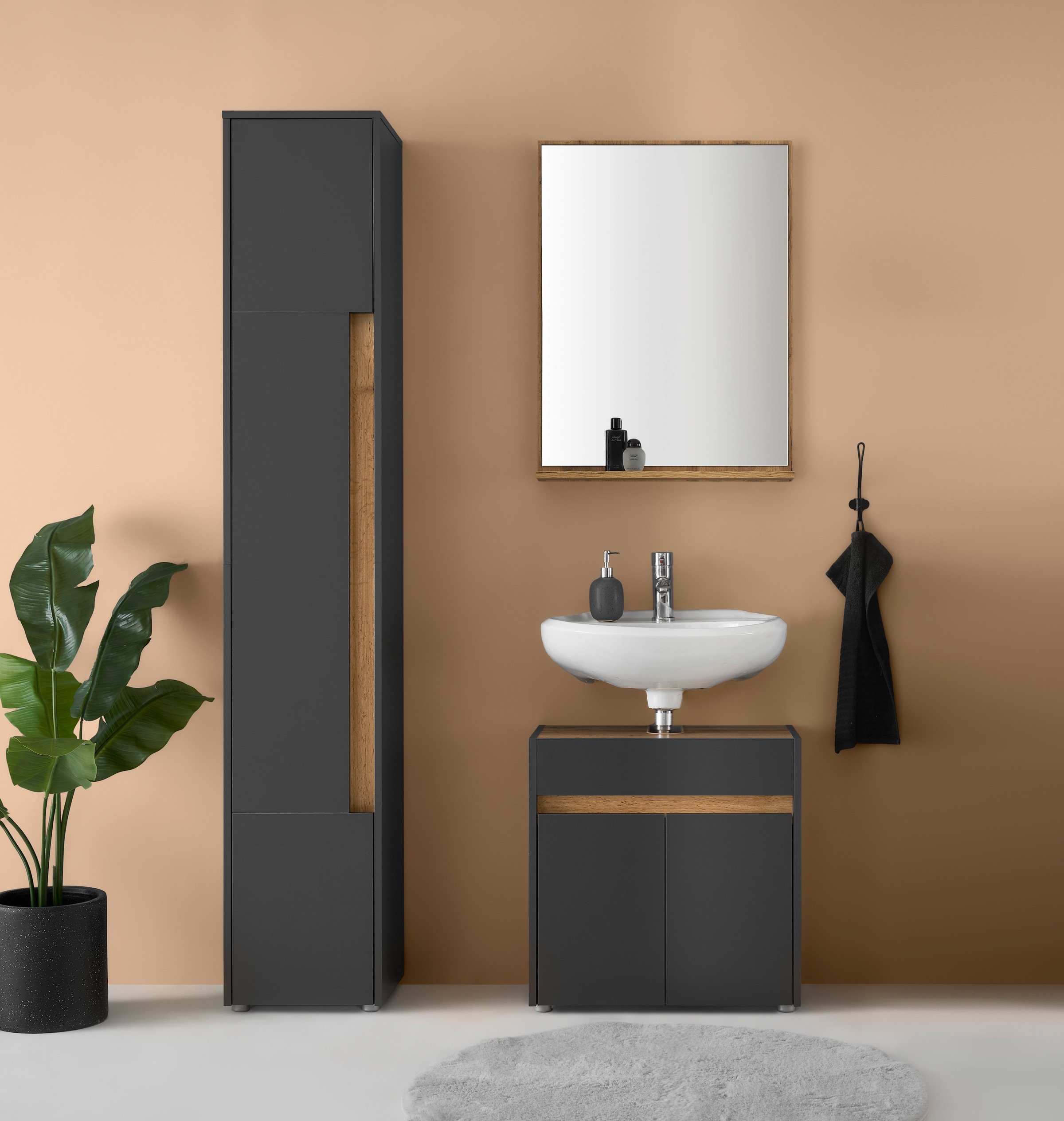 Home affaire Badmöbel-Set "CITY/ GIRON, Bad im zeitlosen Design, 3-teiliges günstig online kaufen