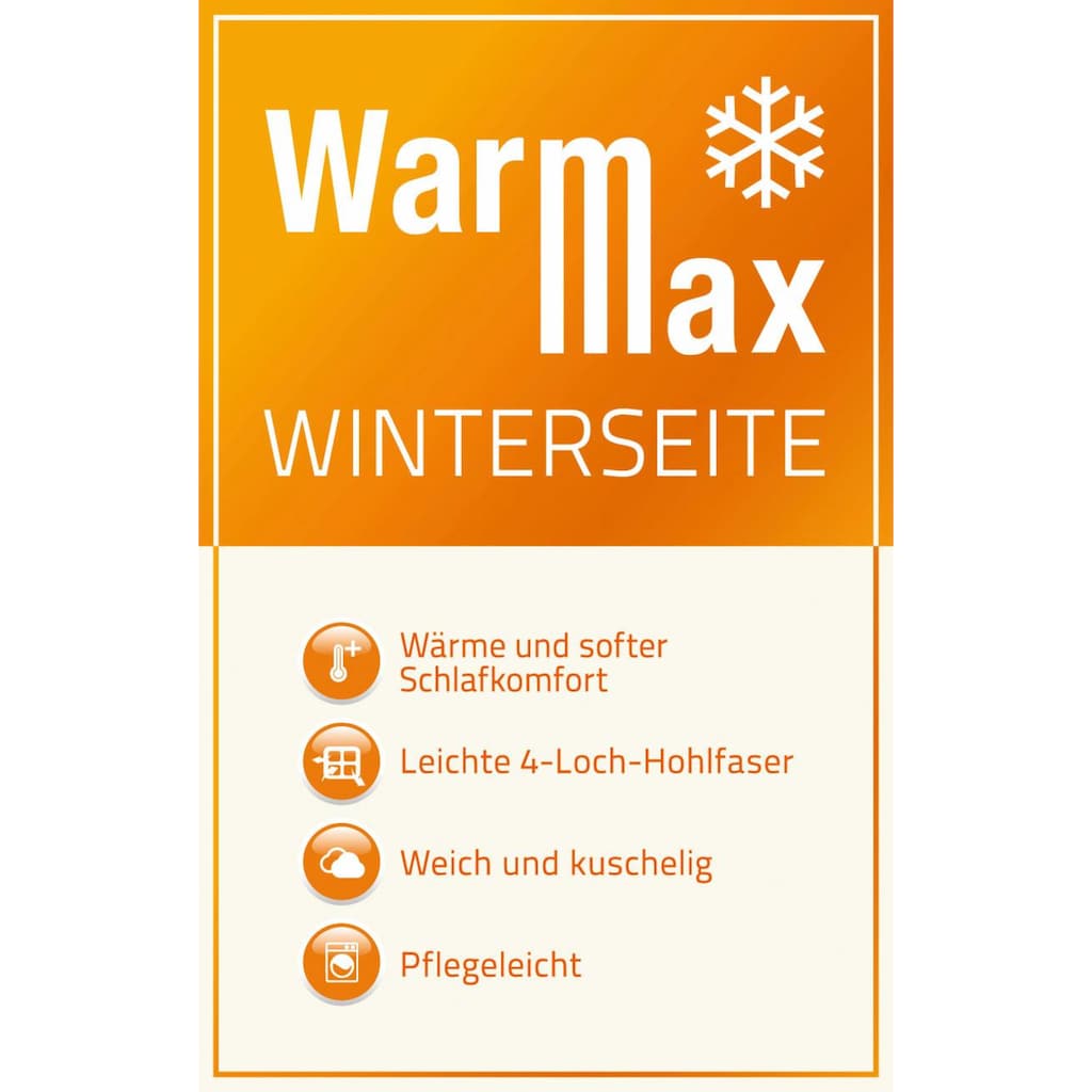 f.a.n. Schlafkomfort Microfaserbettdecke »Mabona«, warm, Bezug Top-Cool, (1 St.), Mit 2 Füllqualitäten (Sommer-/Winterseite)