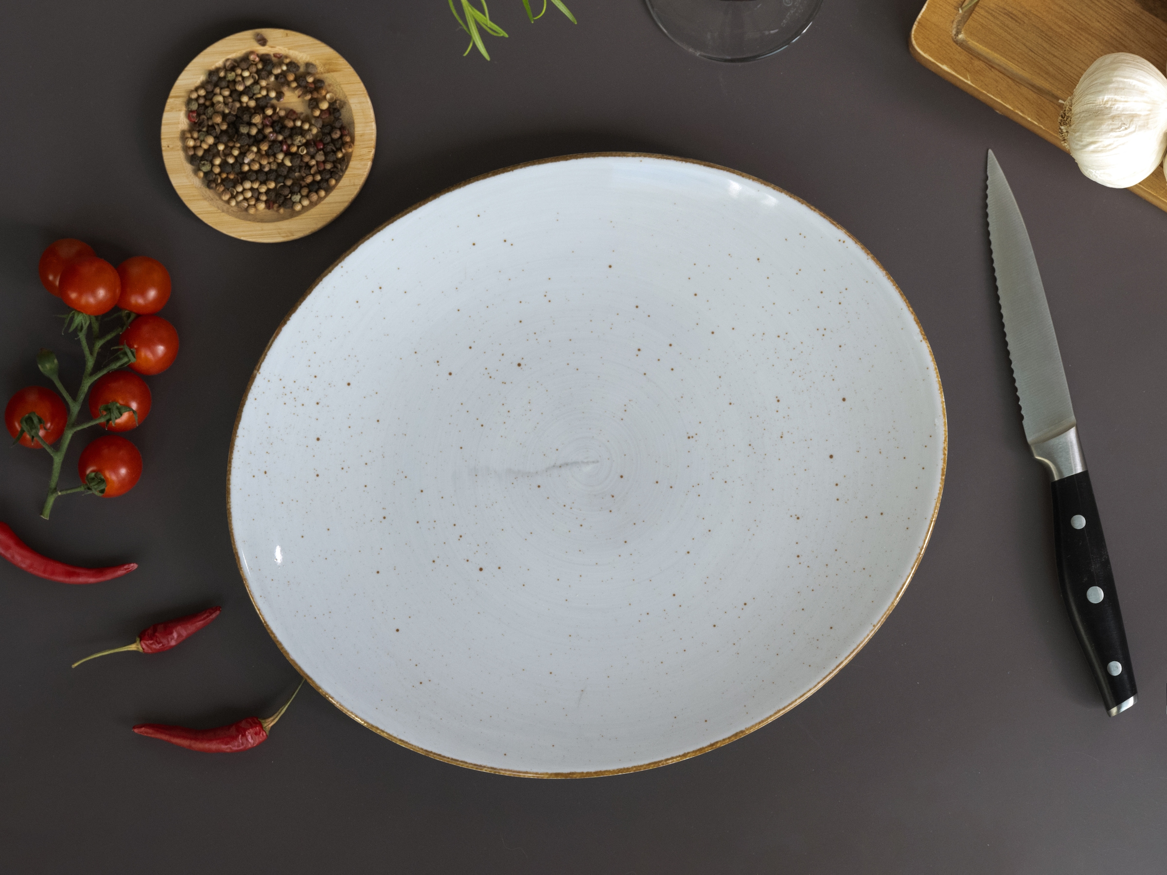 CreaTable Steakteller »Vintage Nature, Teller Set, 4-tlg.« Naturverbundenes Design, Vielseitig einsetzbar