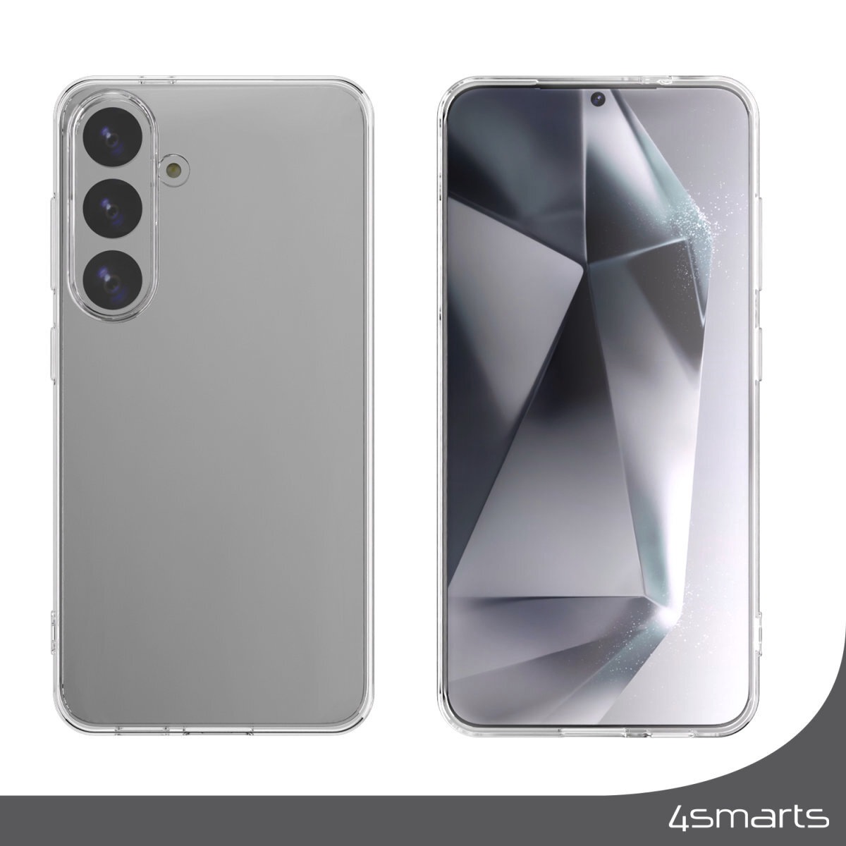 4smarts Handyhülle »360° Protection Set für Samsung Galaxy S25+«, Backcover, Schutzhülle, Handyschutzhülle, Case, Schutzcase, stoßfest