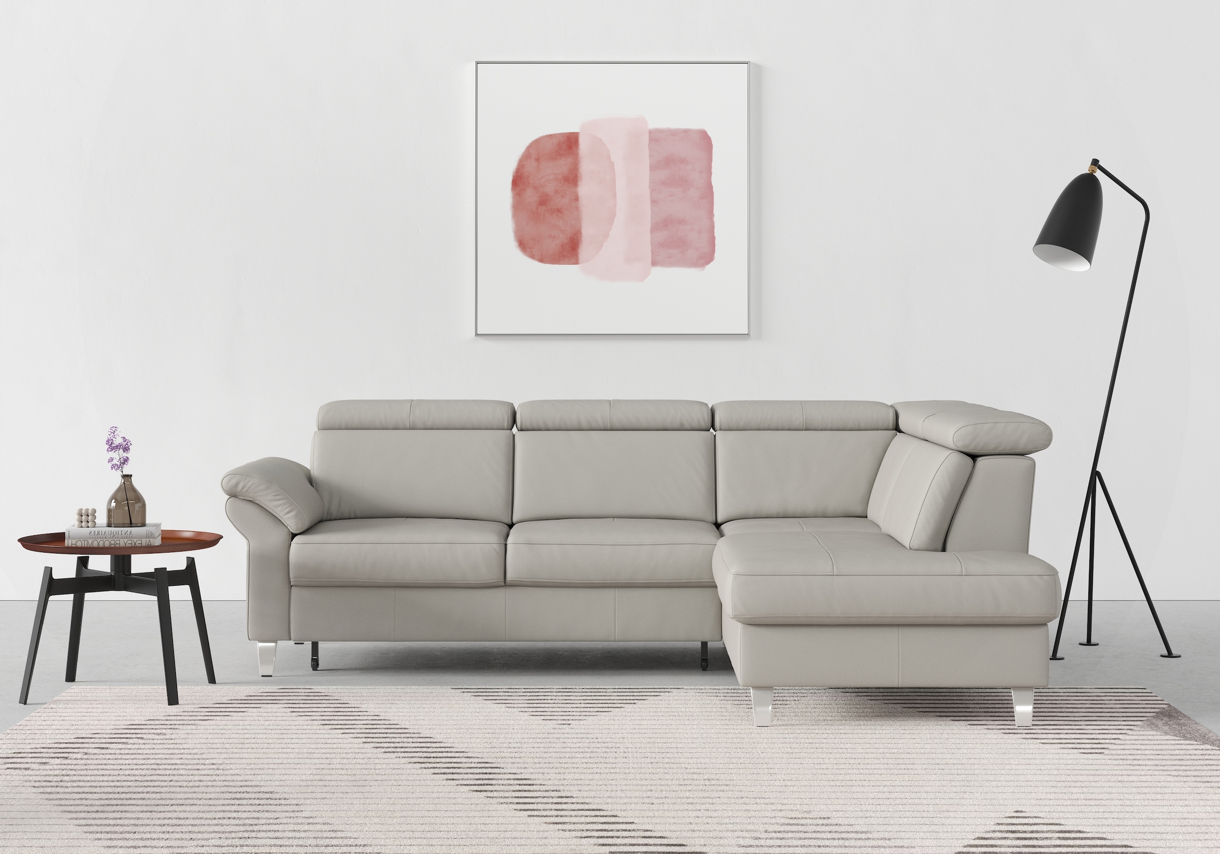 sit&more Ecksofa "Arngast L-Form" inklusive Kopfteilverstellung und Federke günstig online kaufen